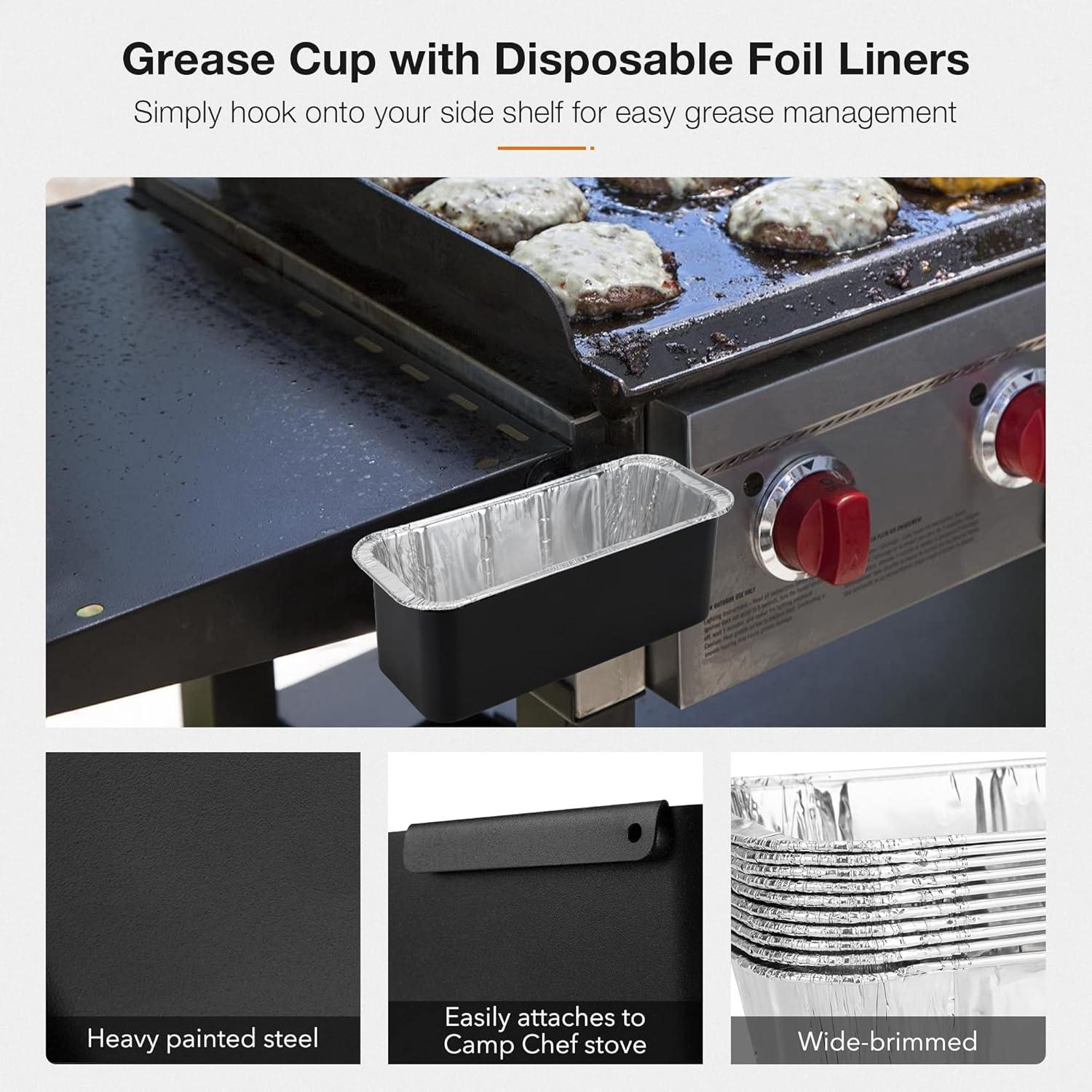 Capturador de Grasa Stanbroil para Plancha Camp Chef con 10 Forros