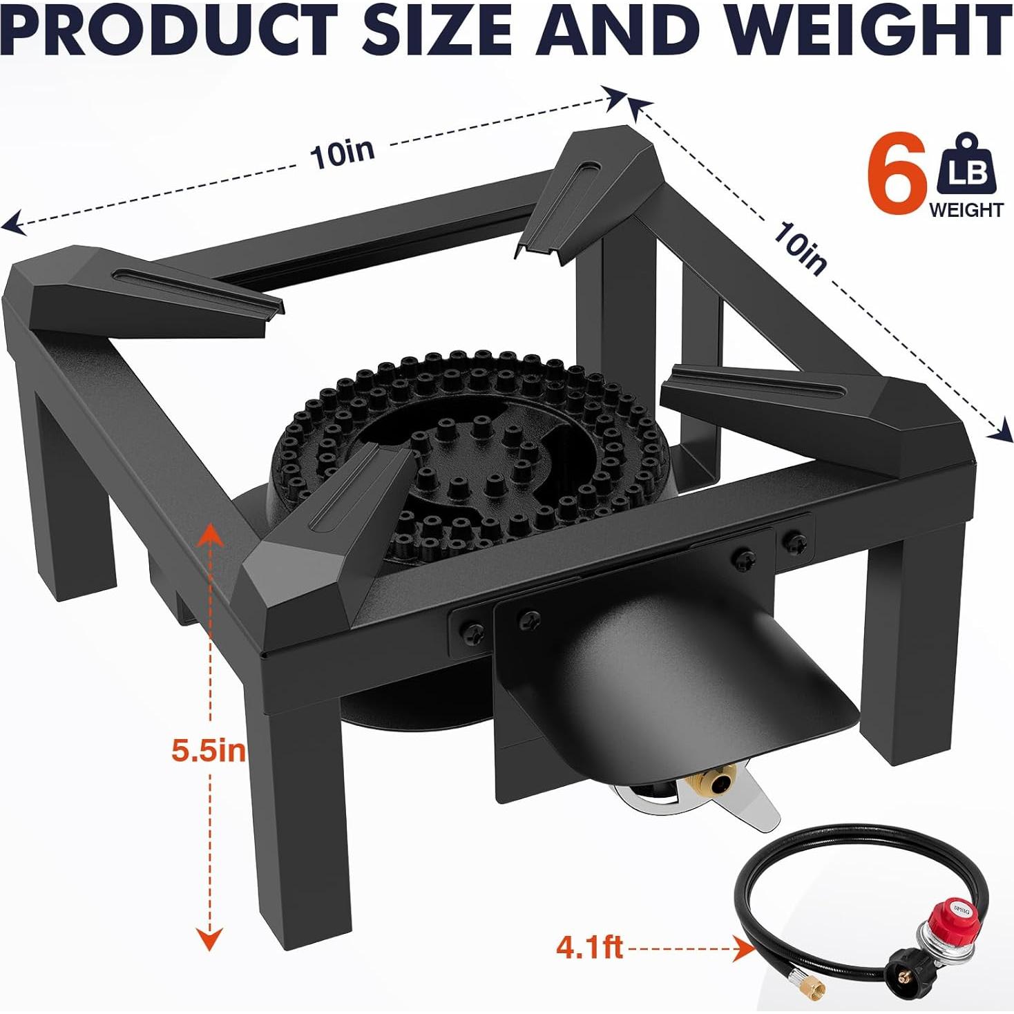 Quemador de Propano Llamaviva 100,000 BTU con Manguera 1.25m