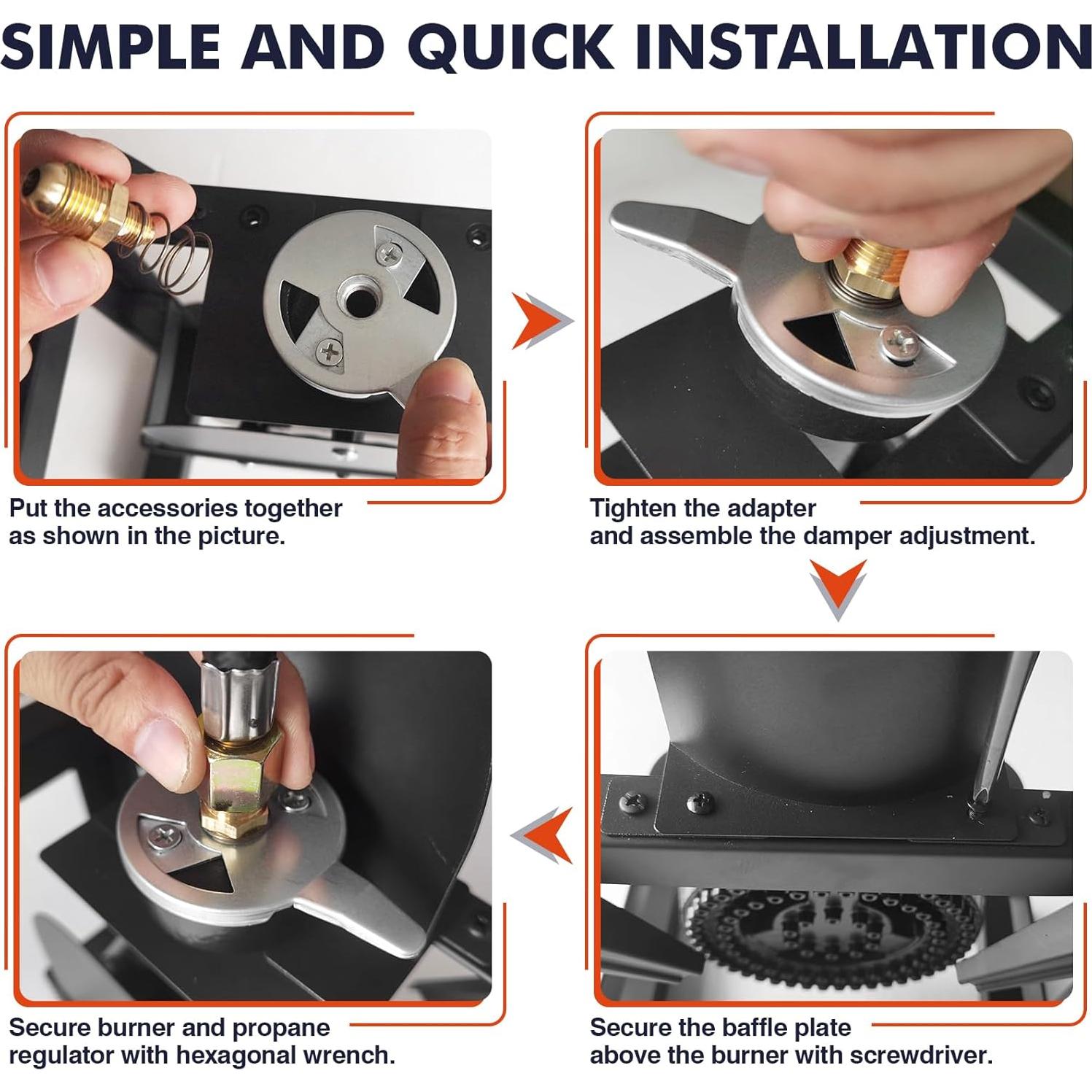 Quemador de Propano Llamaviva 100,000 BTU con Manguera 1.25m