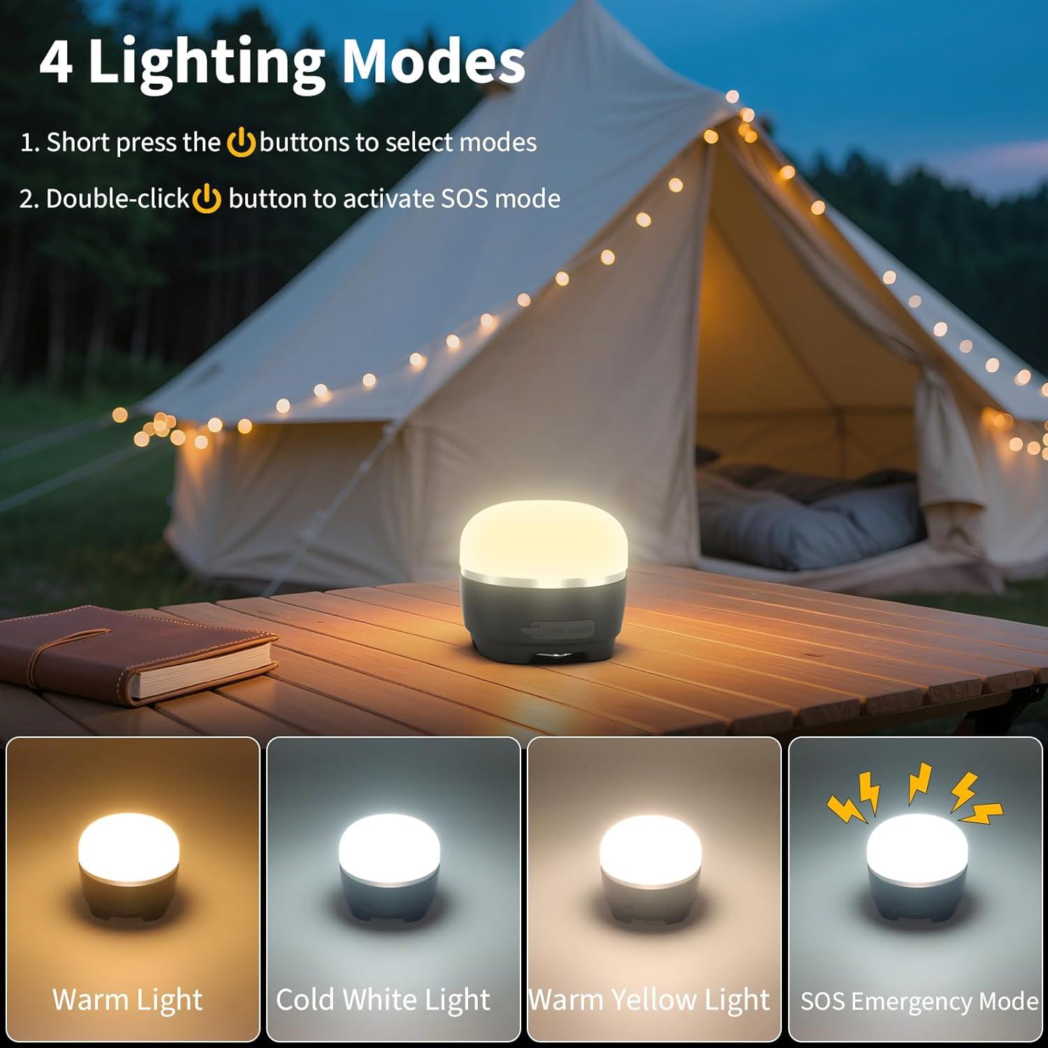 Linterna de Camping LED KOBAIBAN 8000mAh Impermeable 3 Modos