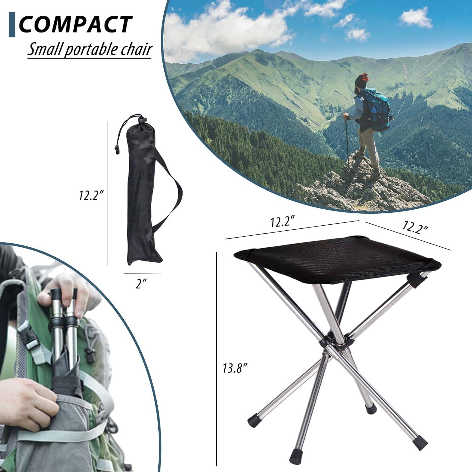 Taburete Plegable KOKSRY 35 cm Ligero para Camping