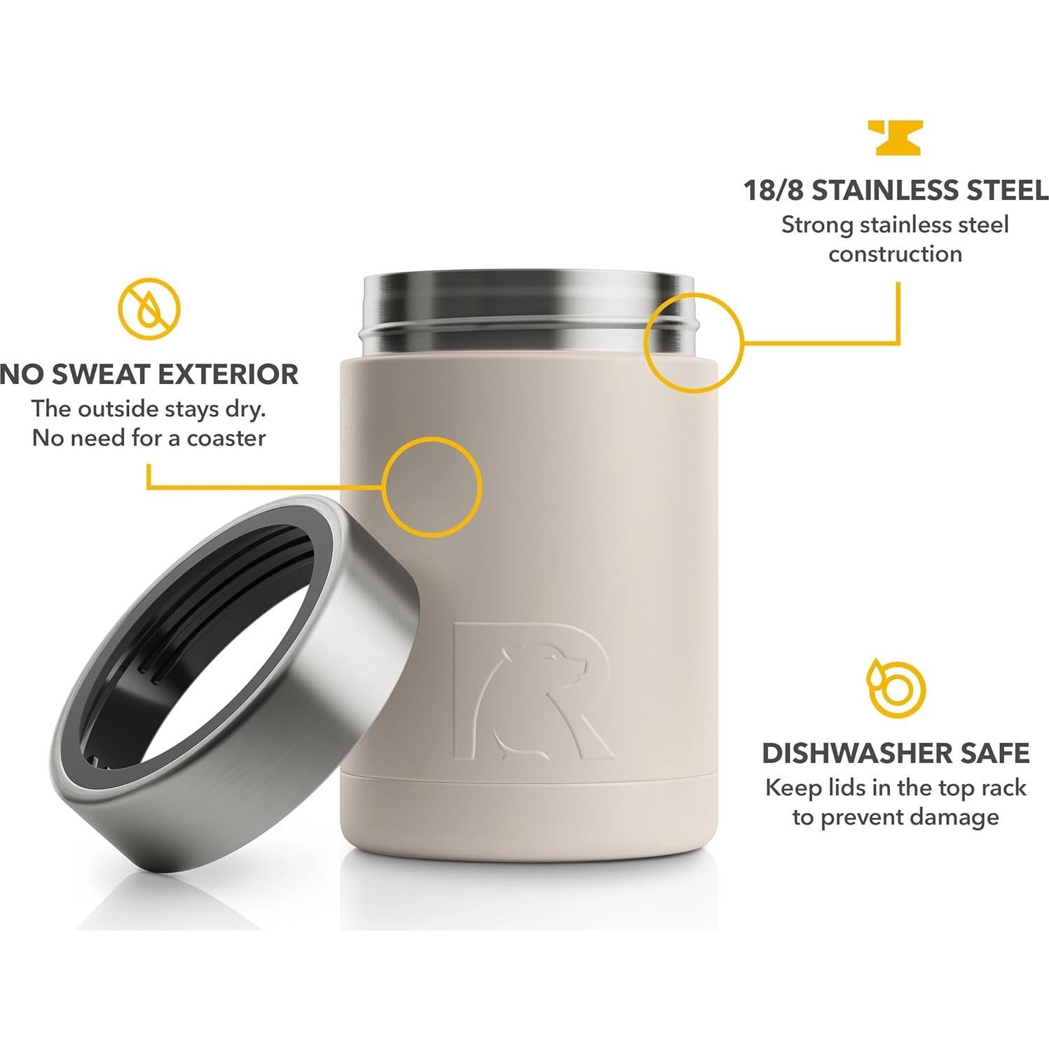 Enfriador de Latas RTIC Acero Inoxidable 12oz Playa