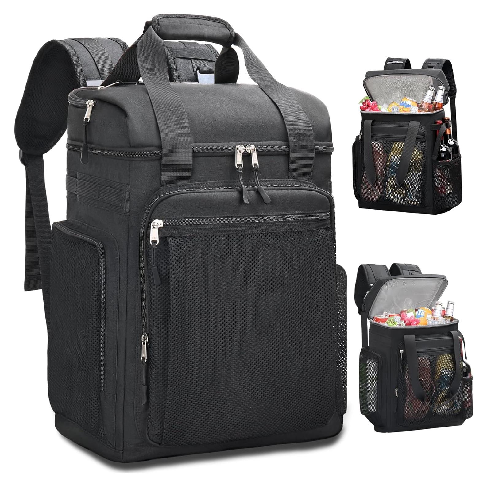 Mochila Cooler Aislada Estarer Grande 35L Negra para Playa