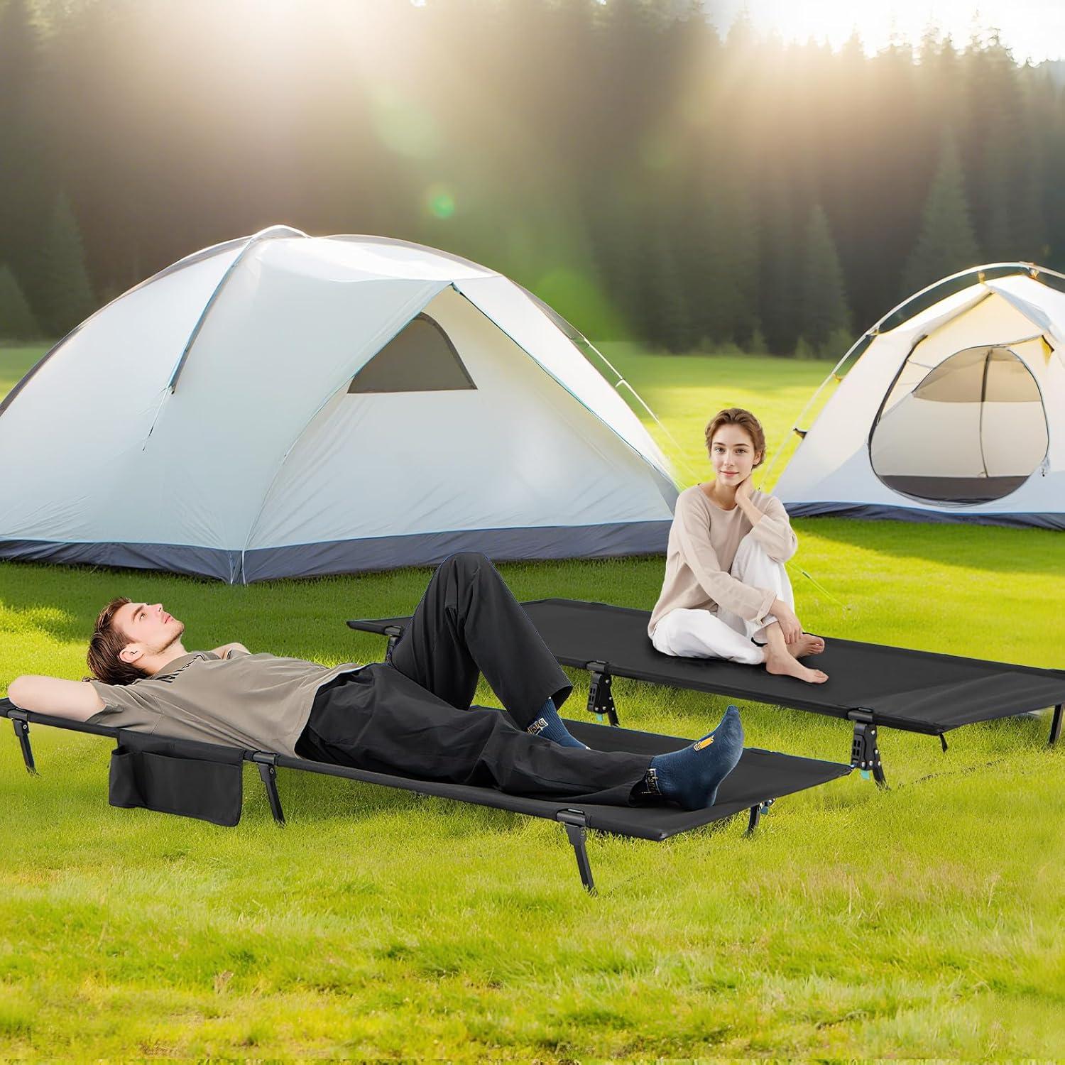 Cama de Camping Plegable Goplus 1.95 kg 330 lbs Aluminio