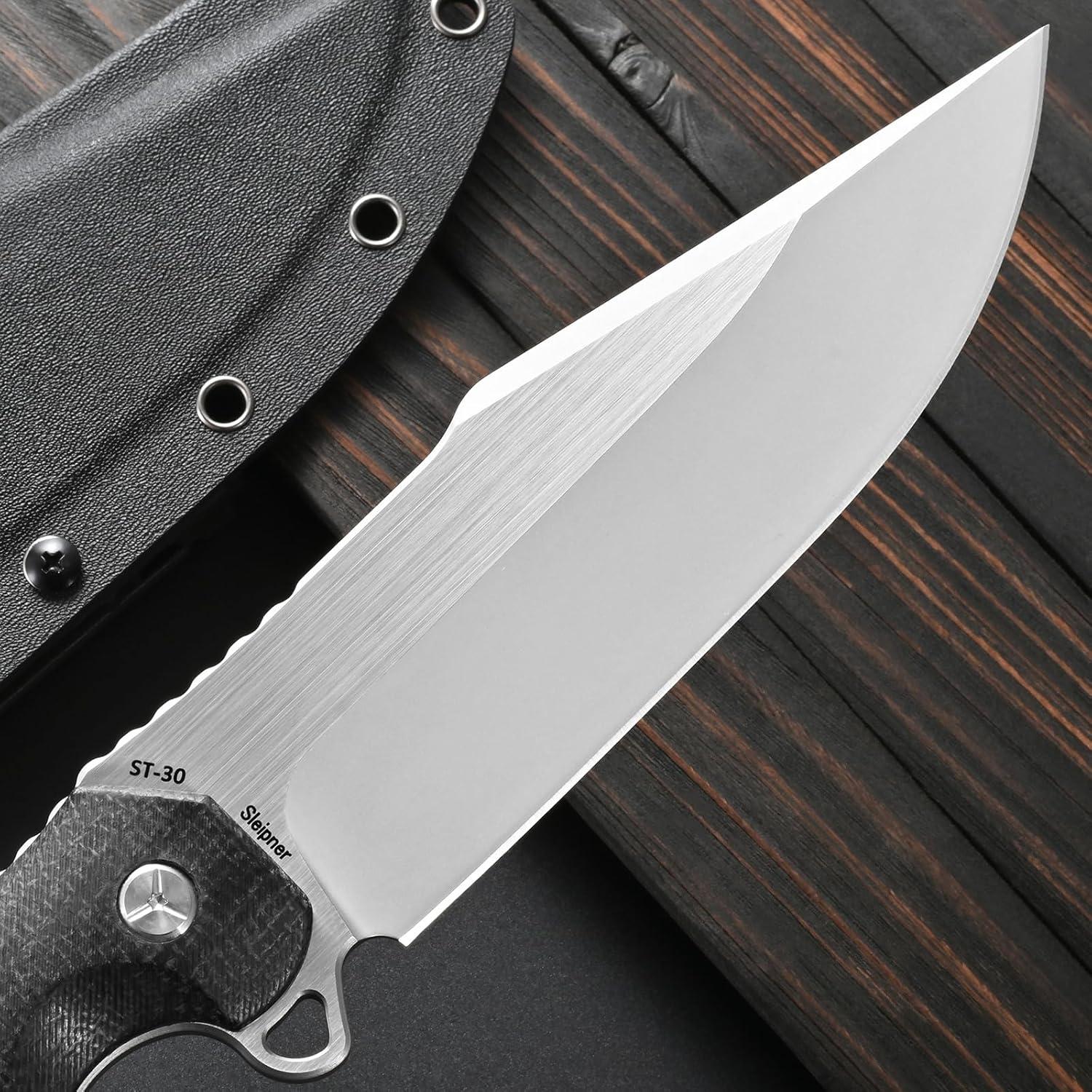 Cuchillo Fijo Sitivien ST30 Acero Sleipner Mango Micarta 29.6cm