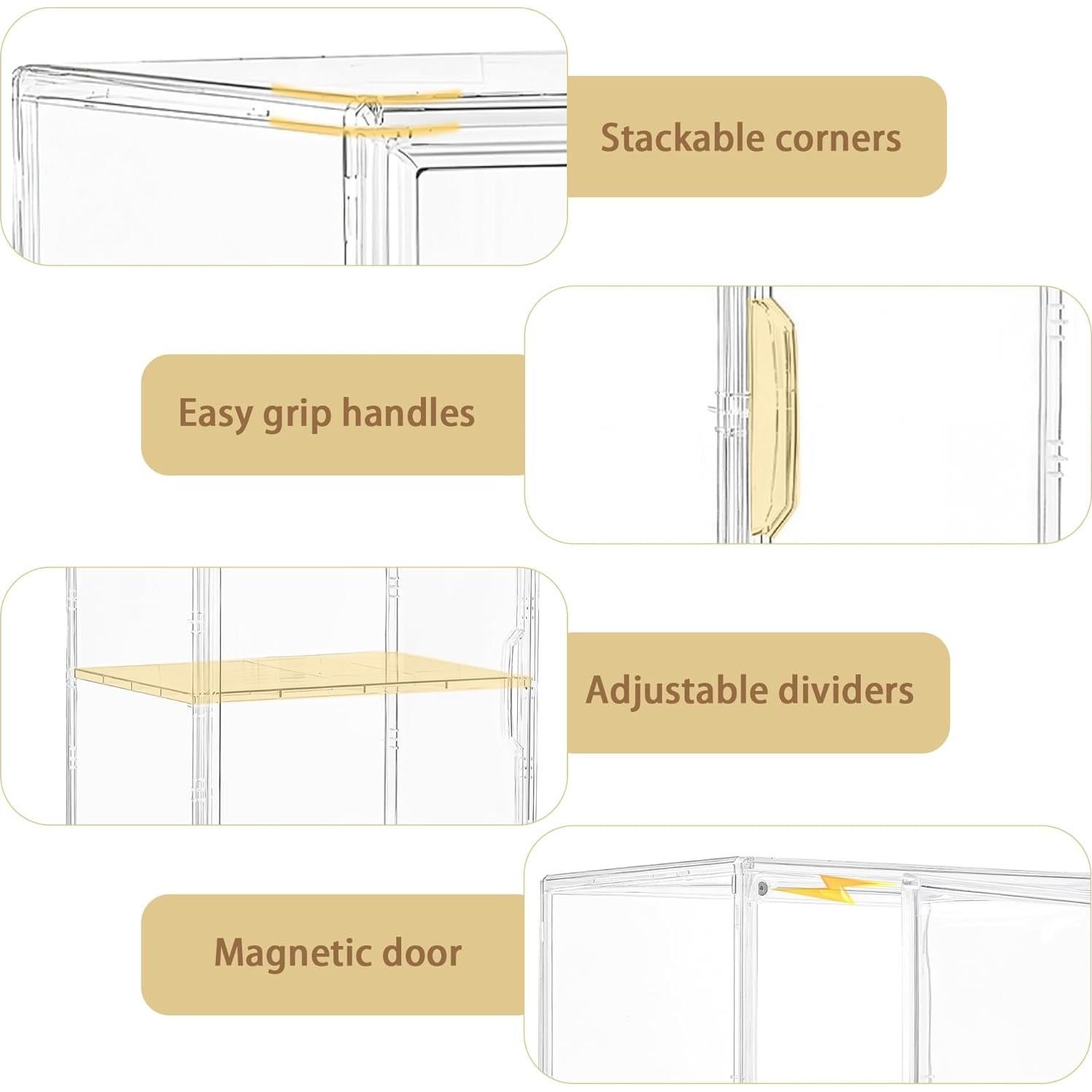 Caja de Exhibición Acrílica Attelite Grande 2 Paquete 27x22x36cm