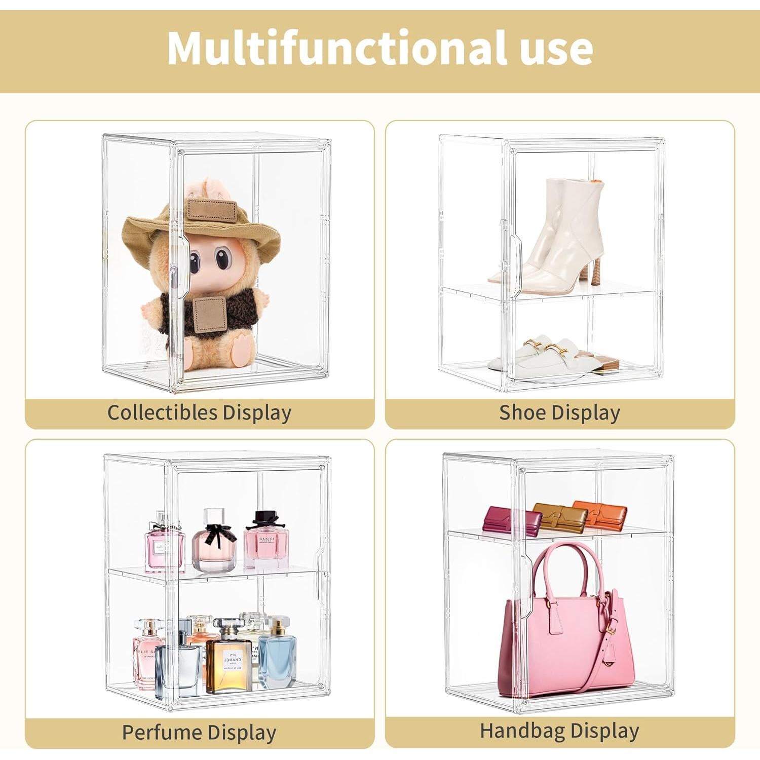 Caja de Exhibición Acrílica Attelite Grande 2 Paquete 27x22x36cm