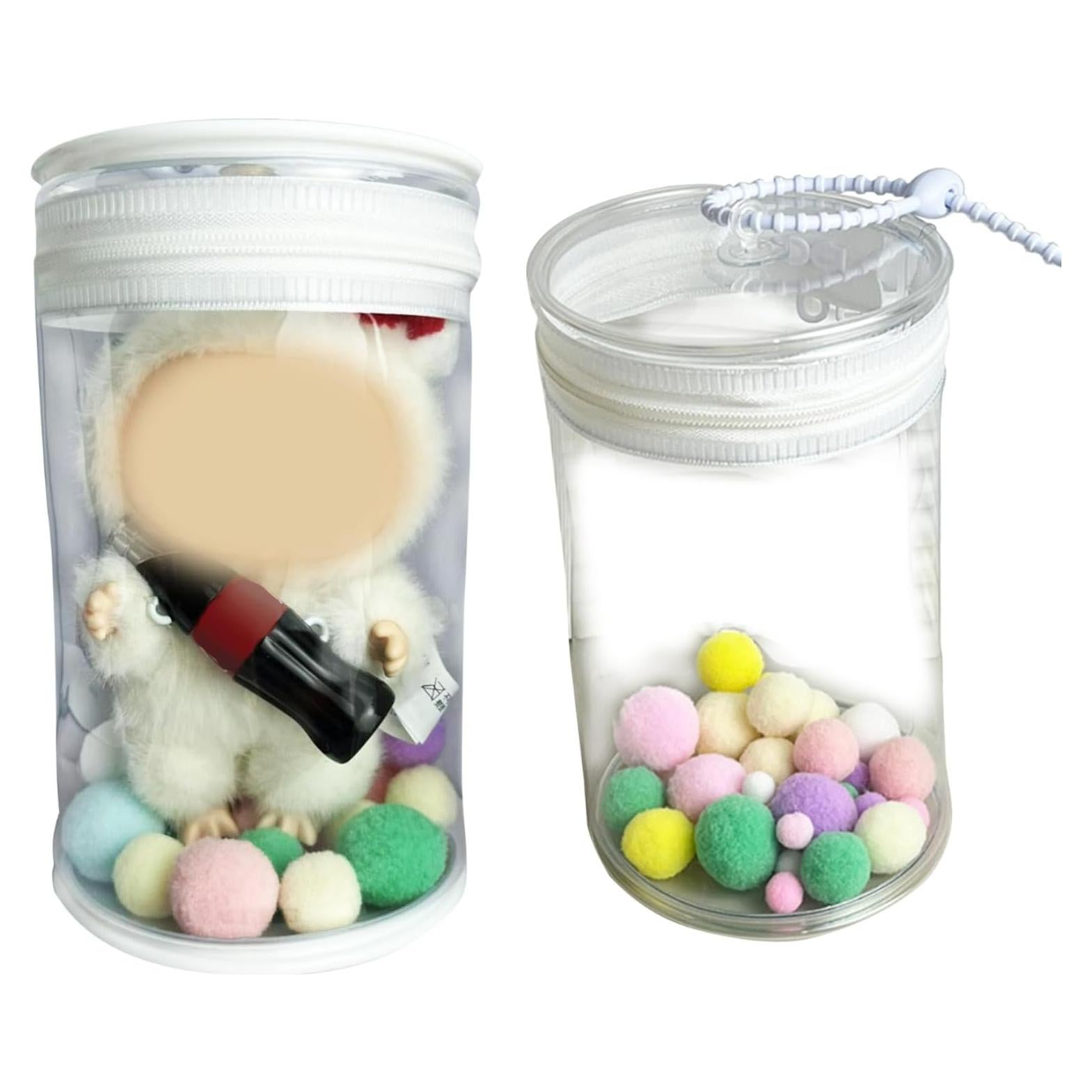 Estuche de Almacenamiento Transparente ZuazKyy para Muñecas 15-17cm