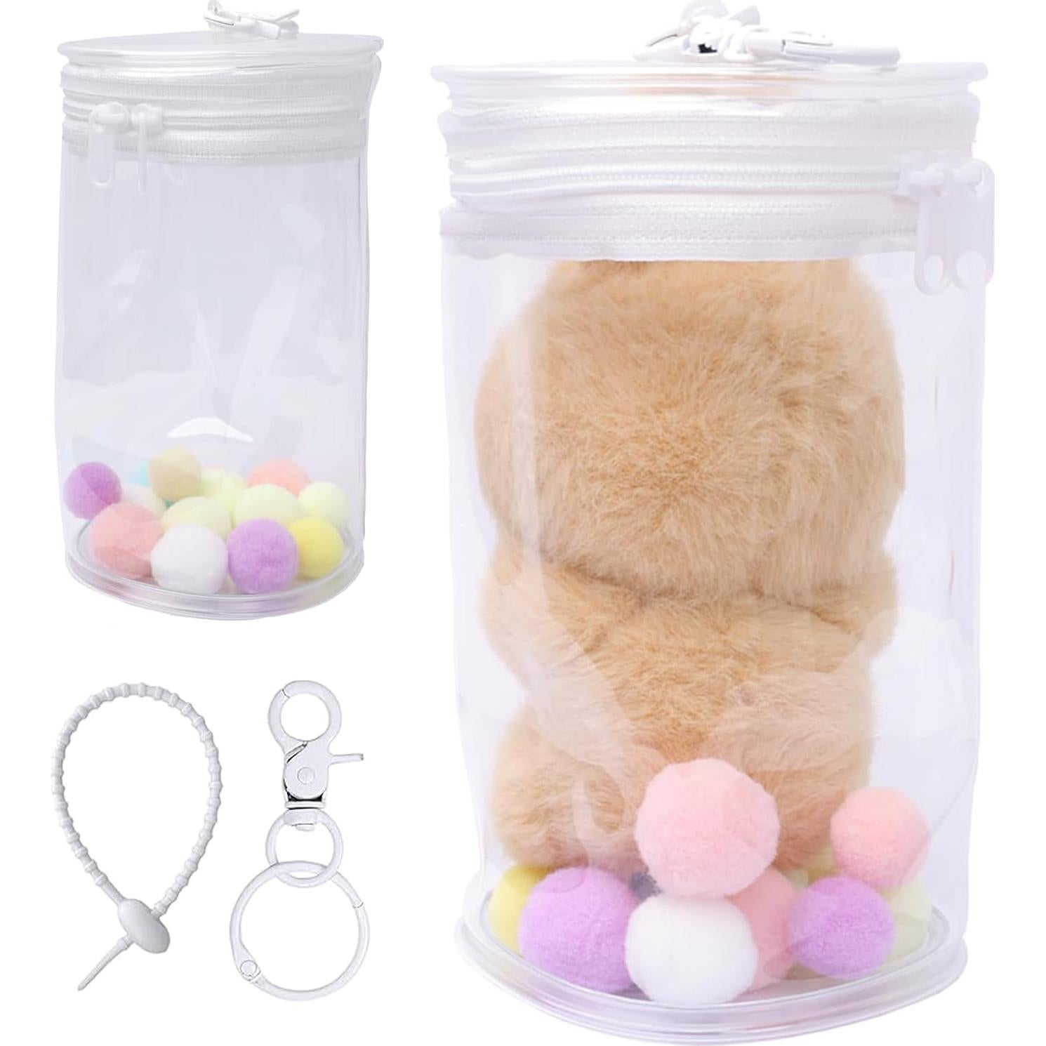 Estuche de Almacenamiento Transparente ZuazKyy para Muñecas 15-17cm