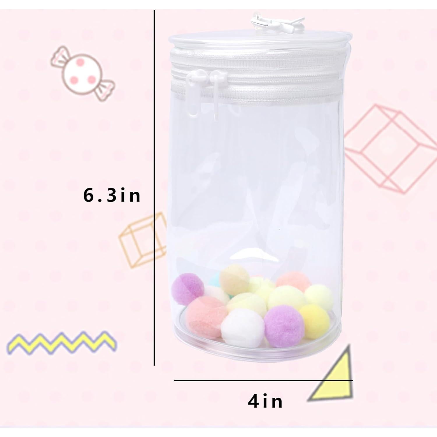 Estuche de Almacenamiento Transparente ZuazKyy para Muñecas 15-17cm