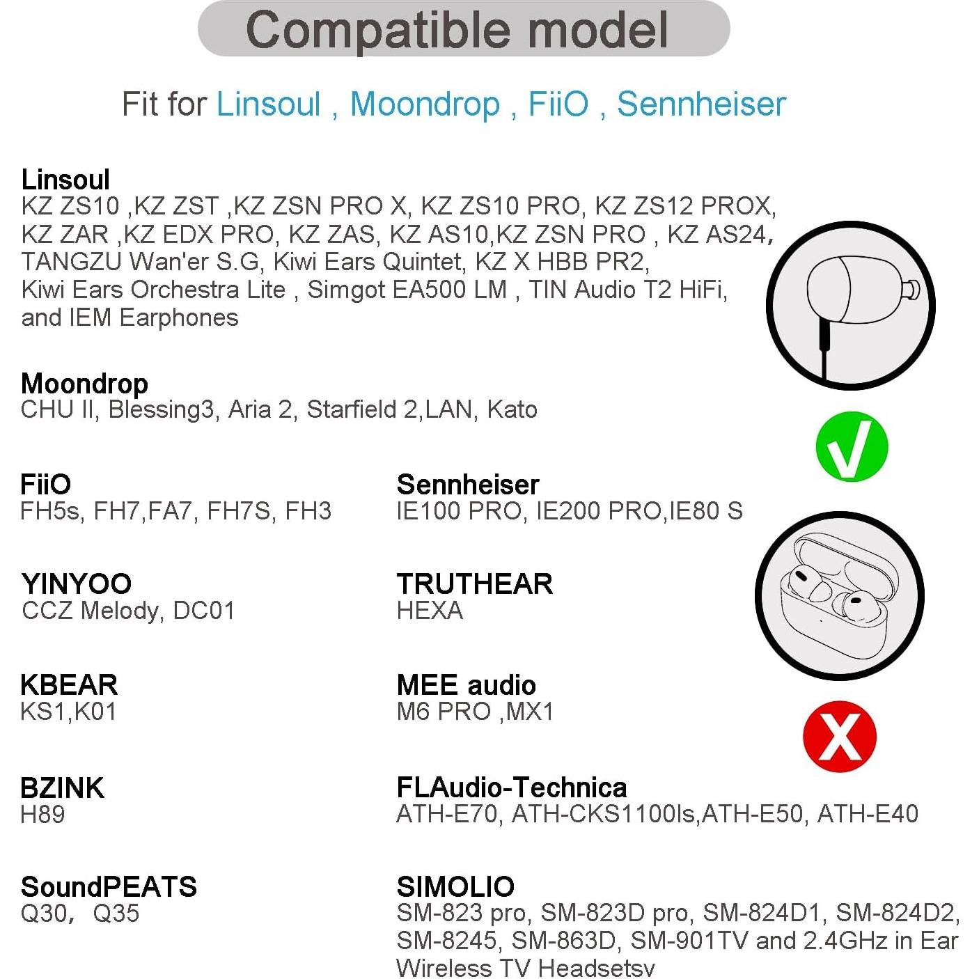 Puntas de Espuma Memoria Klowcok para Auriculares IEM - 3 Pares