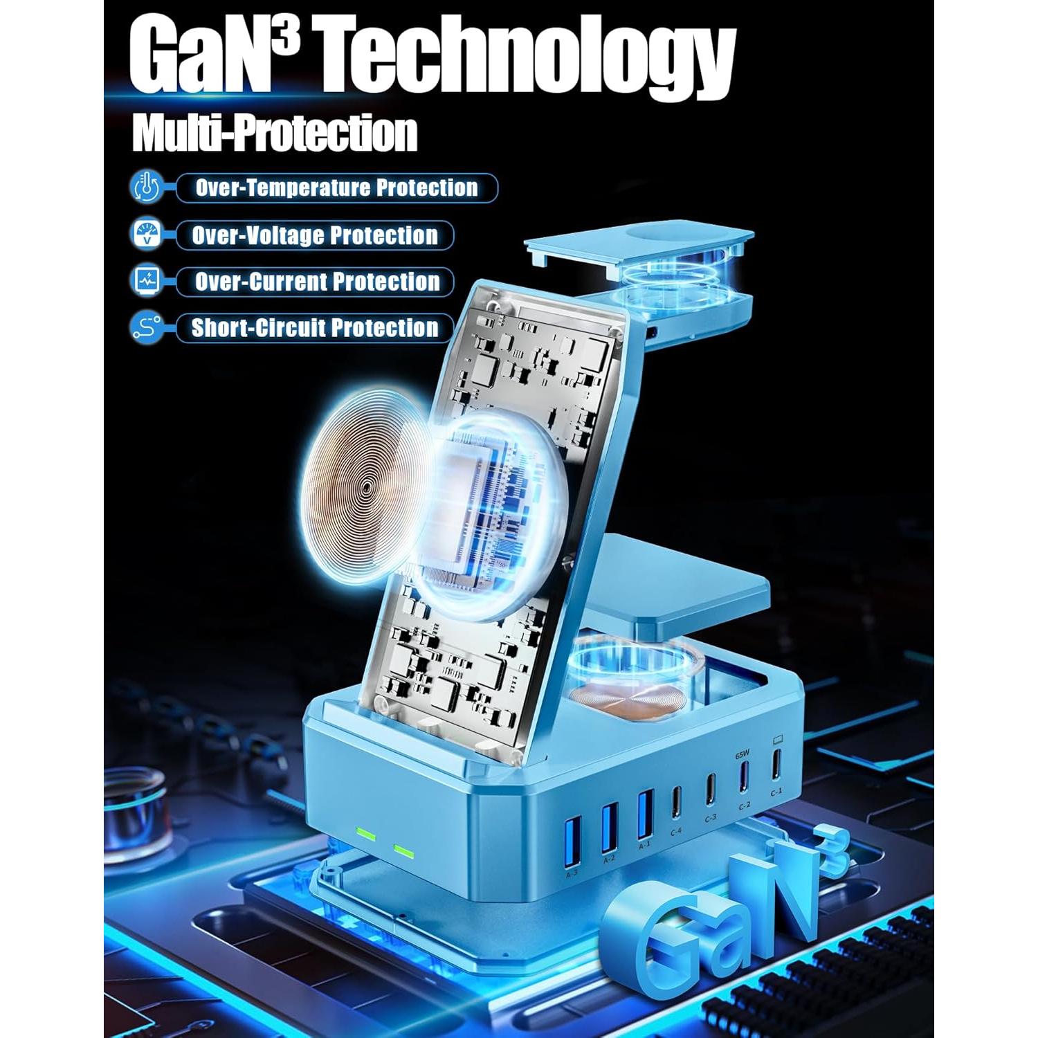 Cargador Inalámbrico 300W Zutspzss 10 en 1 para Samsung