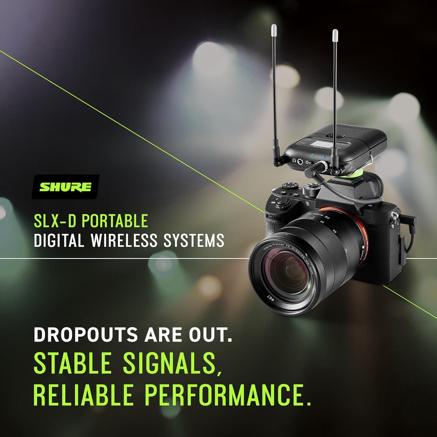 Transmisor Inalámbrico Digital Shure SLXD3 XLR a Inalámbrico