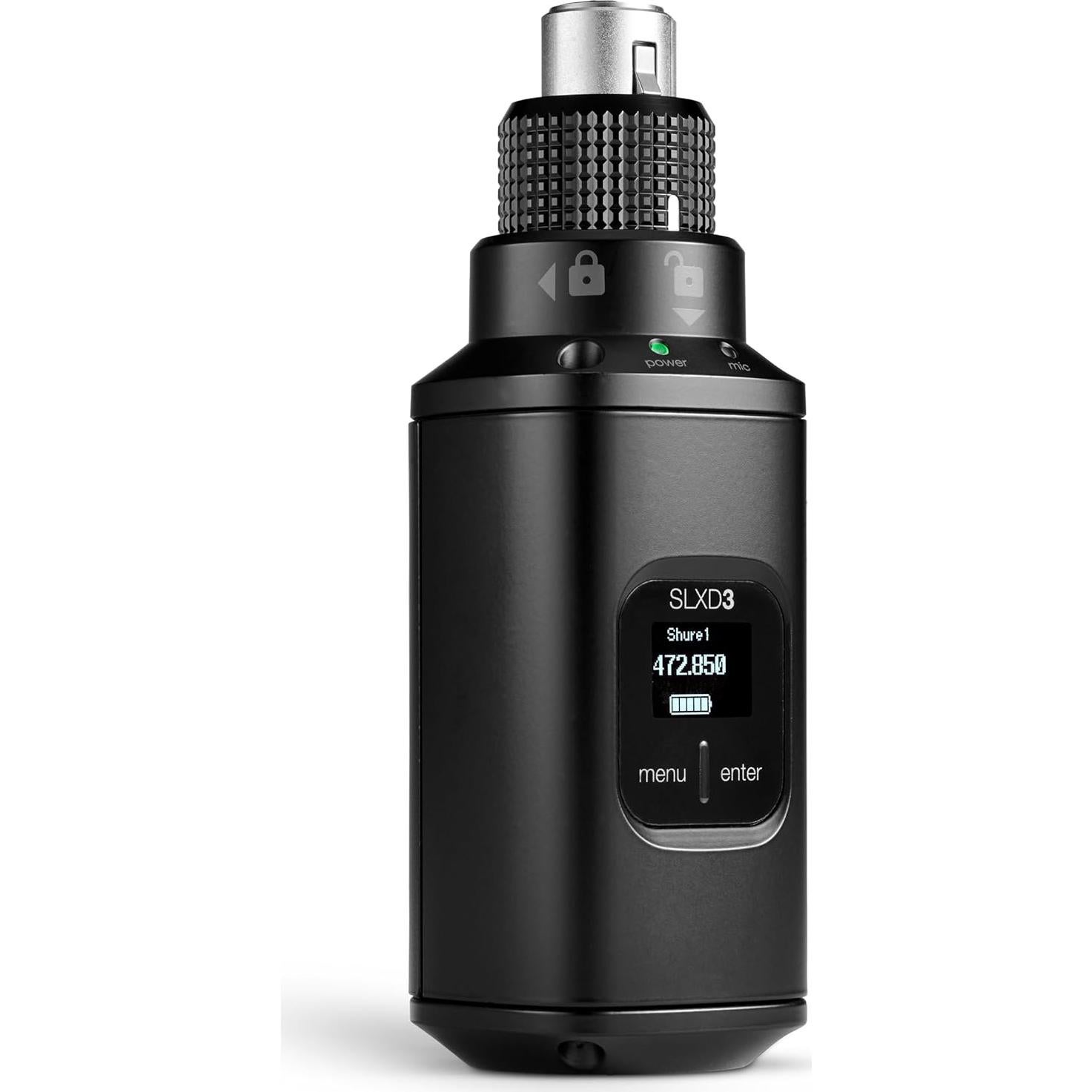 Transmisor Inalámbrico Digital Shure SLXD3 XLR a Inalámbrico