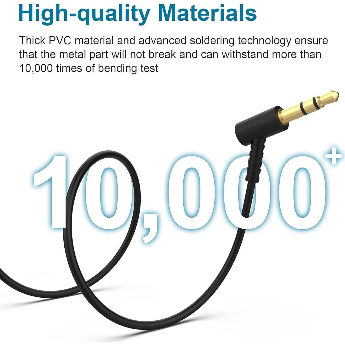 Cable de extensión de audio 3.5mm Zosvoses 1.22m para auriculares