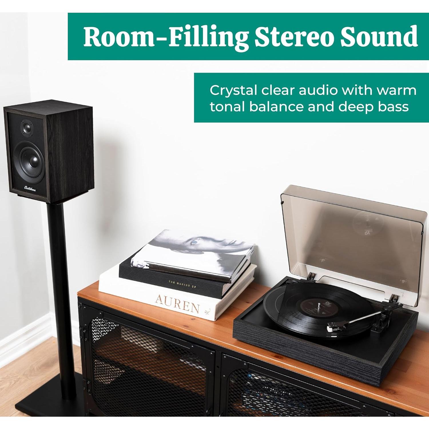 Sistema de Estéreo Tocadiscos Electrohome Montrose + Altavoces 4"