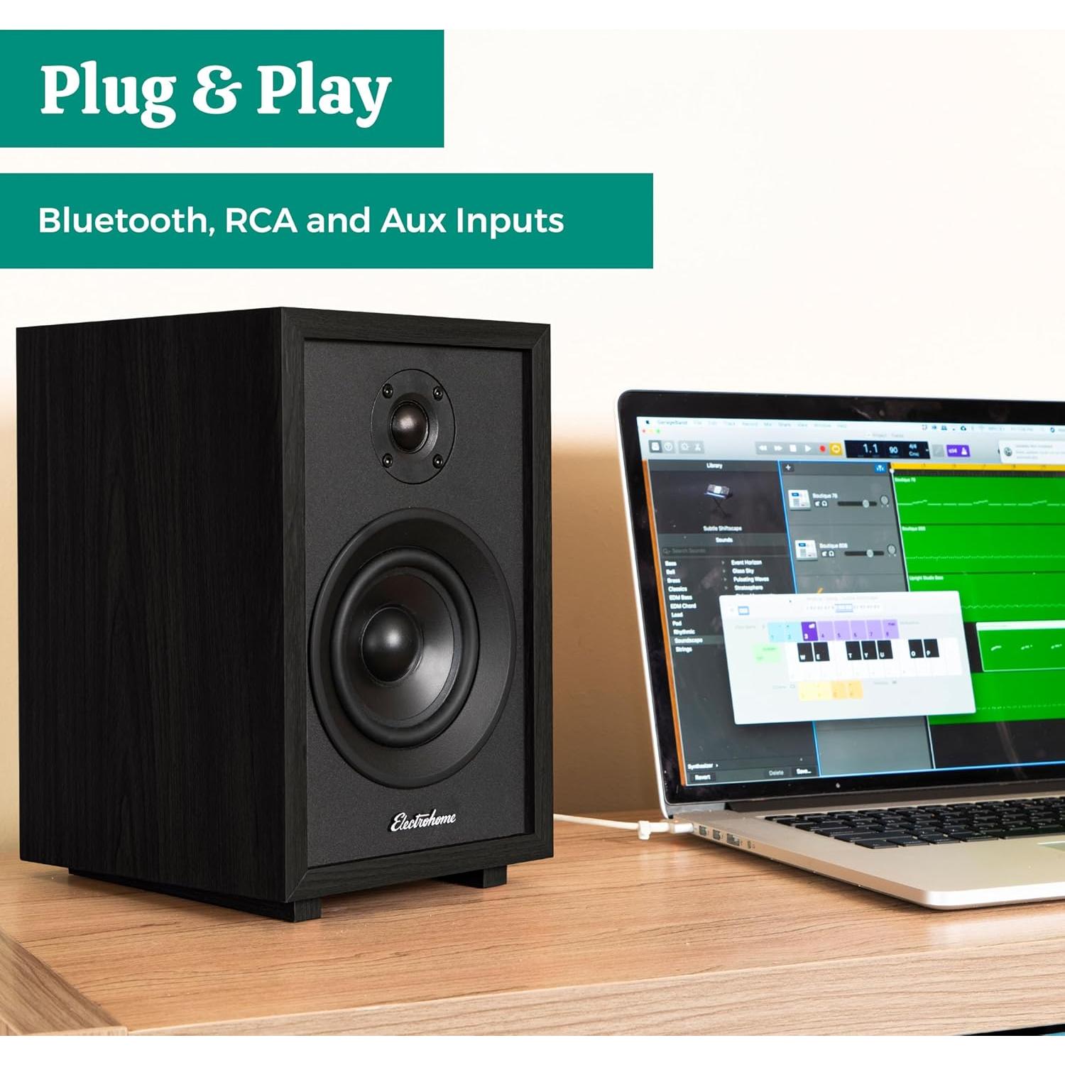 Sistema de Estéreo Tocadiscos Electrohome Montrose + Altavoces 4"