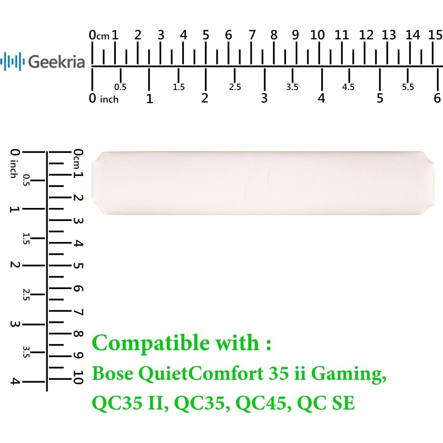 Almohadilla de Banda Reemplazo Geekria para Bose QC35 II Beige