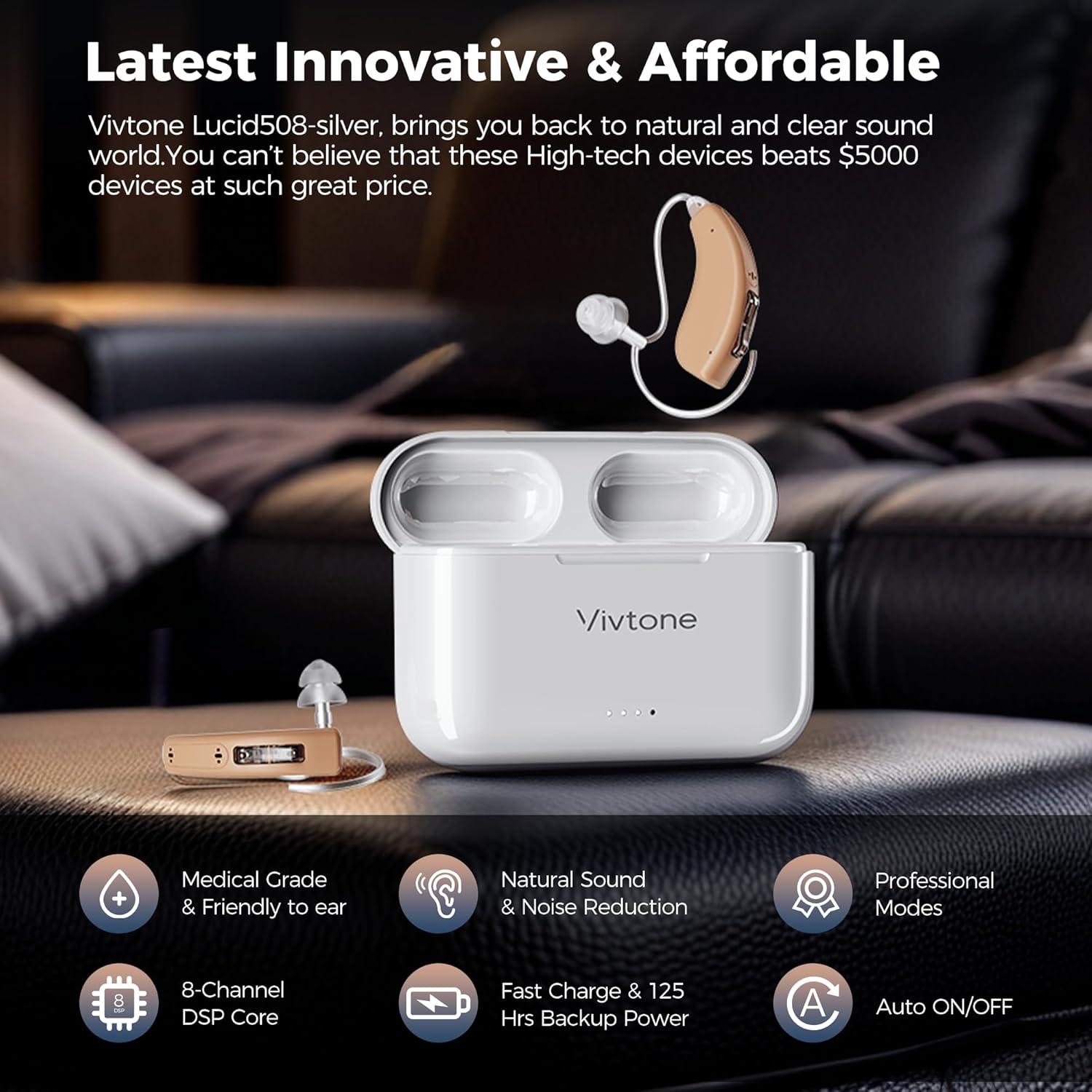 Audífonos Asistente Auditivo Digital Vivtone Lucid508 Beige