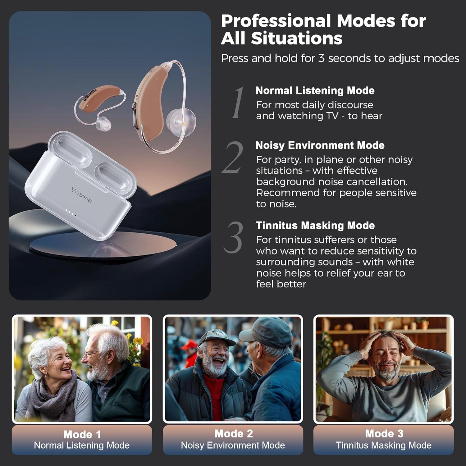 Audífonos Asistente Auditivo Digital Vivtone Lucid508 Beige