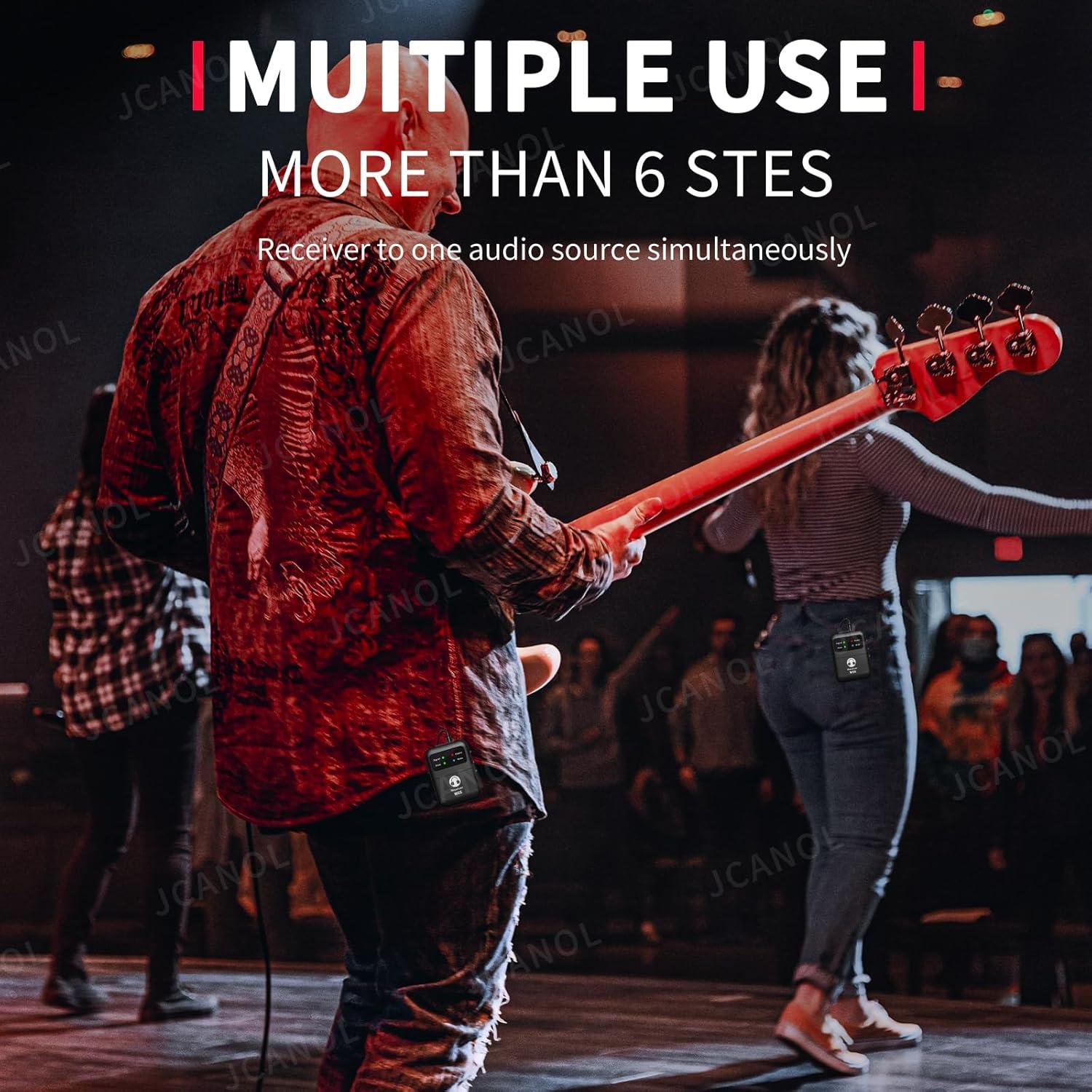 Sistema de Monitoreo In-Ear Inalámbrico JCANOL M6S 50m