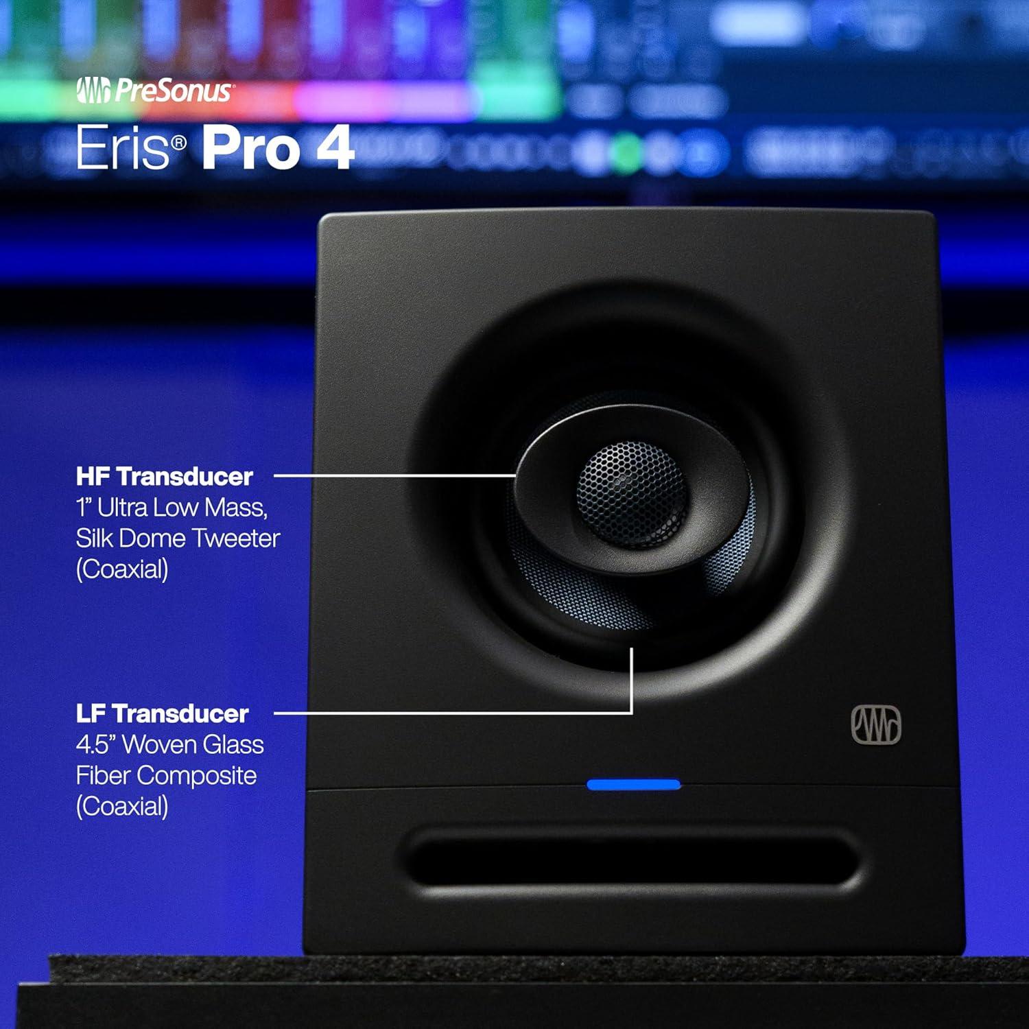 Monitor de Estudio PreSonus Eris Pro 4 Coaxial 80W 4.5"