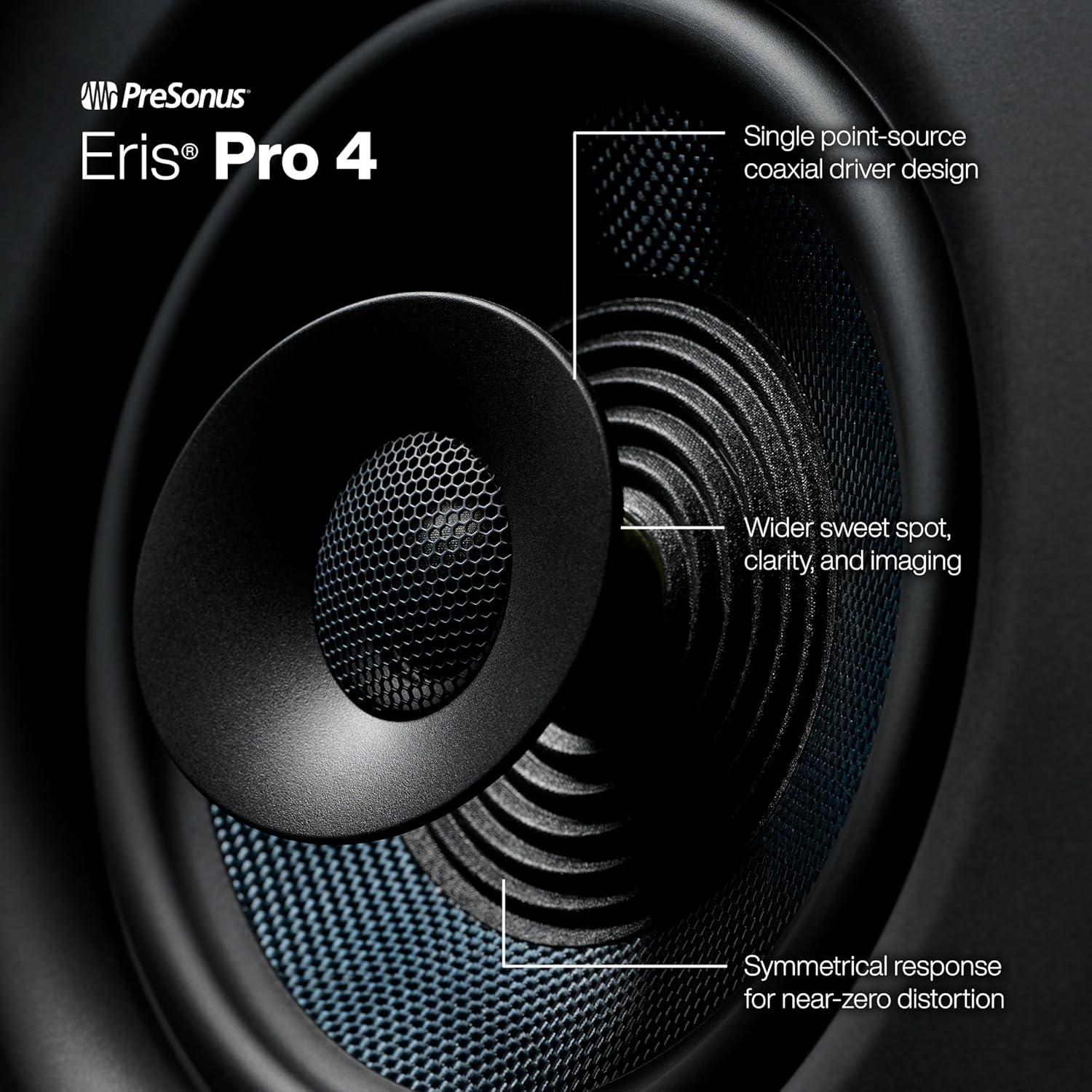 Monitor de Estudio PreSonus Eris Pro 4 Coaxial 80W 4.5"
