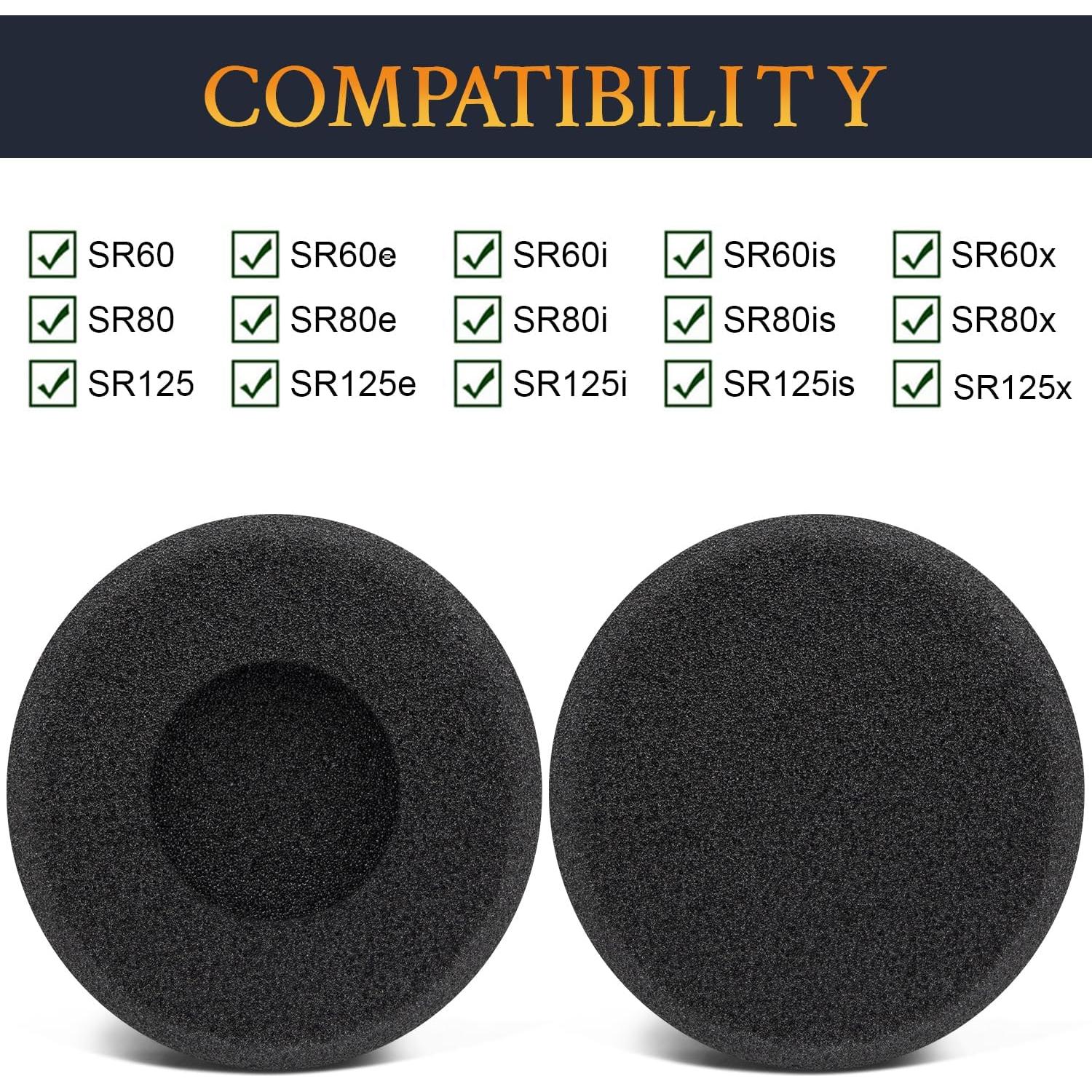 Almohadillas de Esponja SOULWIT para Auriculares SR60/SR80/SR125 - Negro