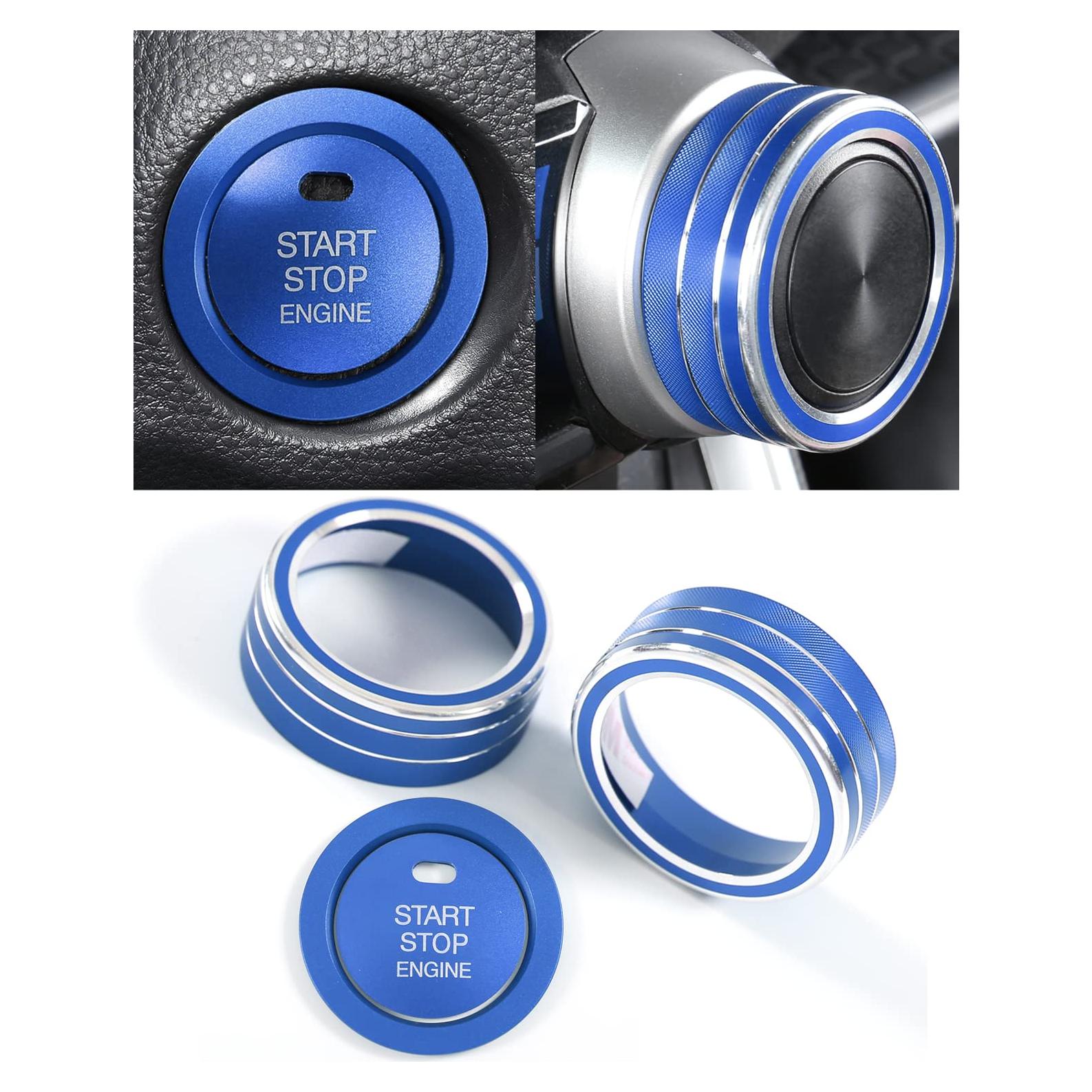Anillos de Control de Clima AC YAKANEY para RAV4 2019-2025 - Azul
