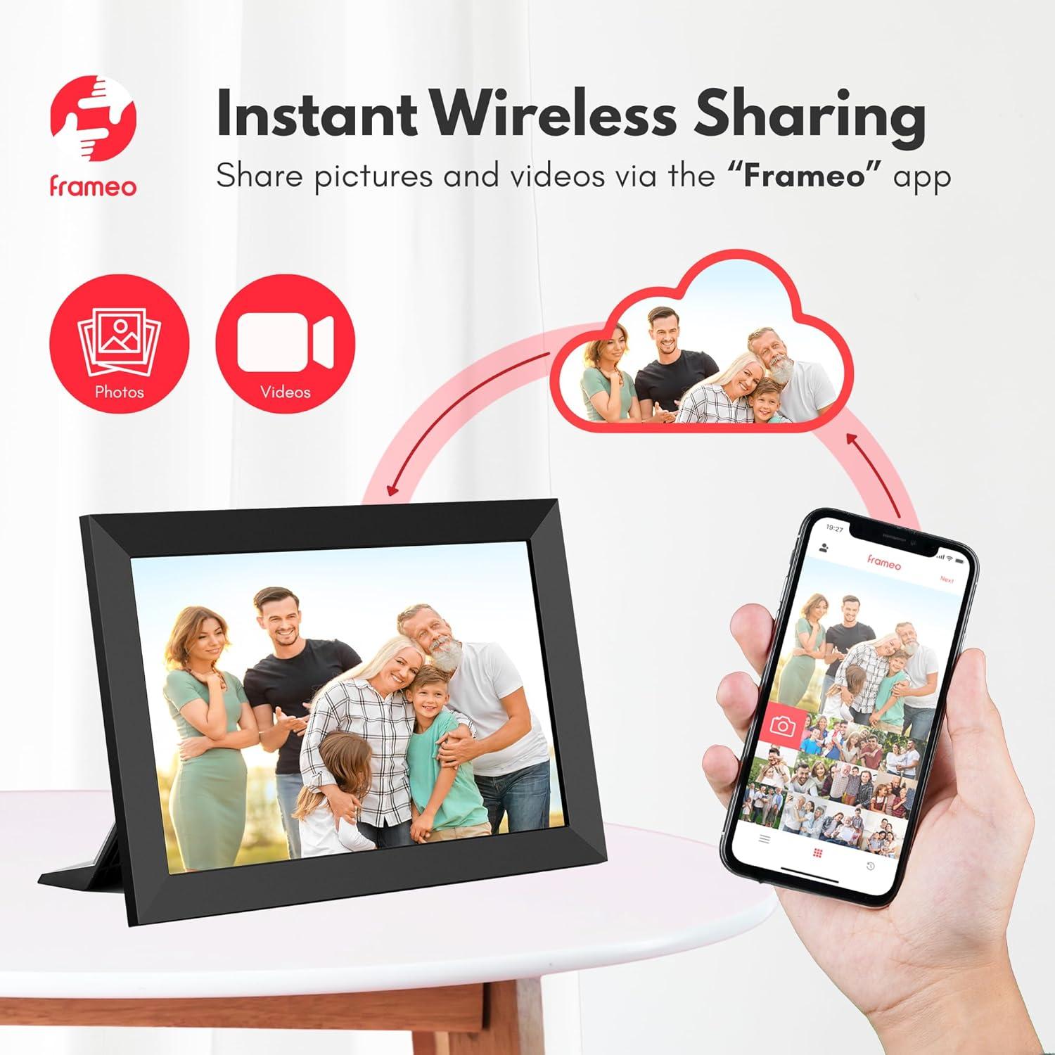 Marco de Foto Digital HC Honey Coco 10.1" HD Táctil Negro