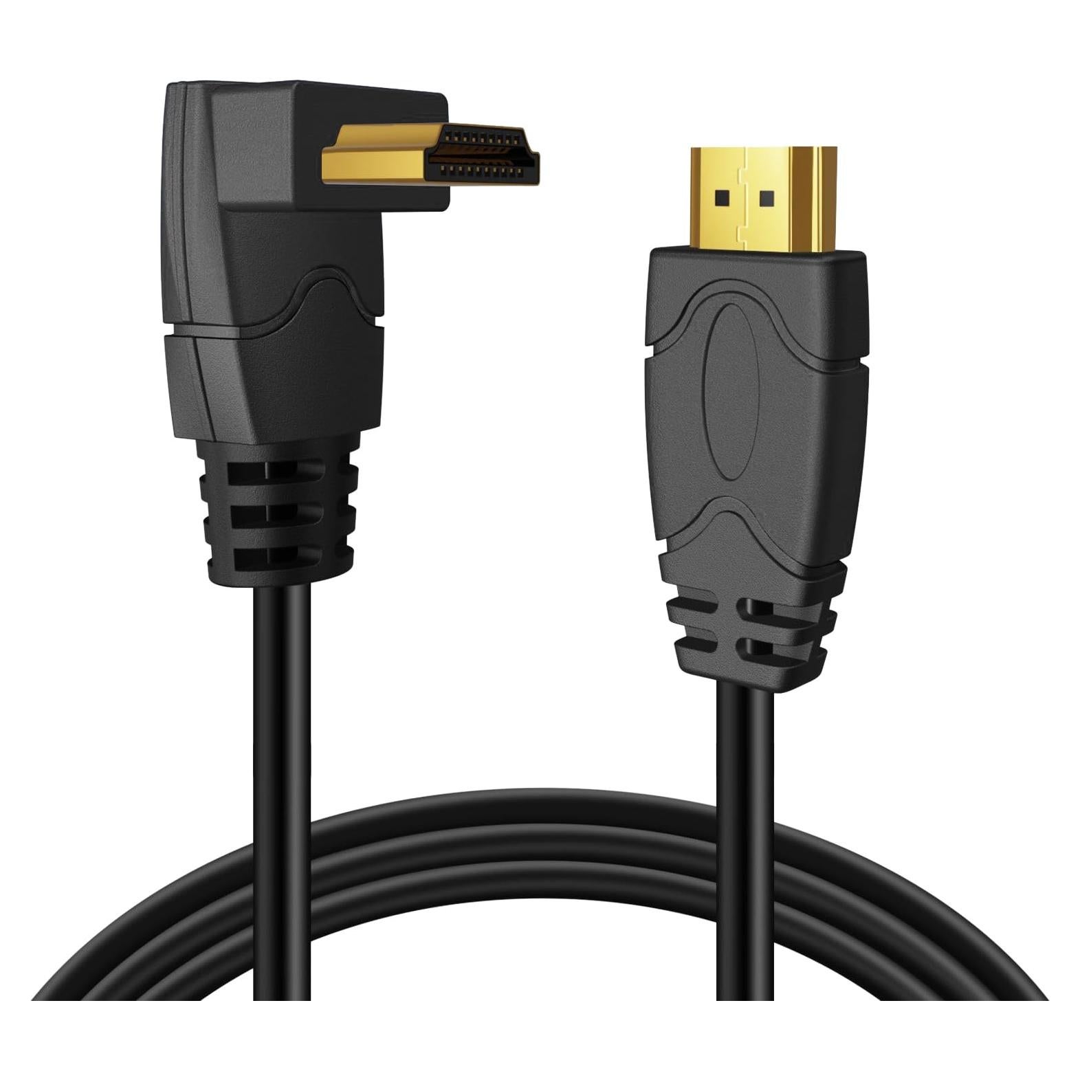 Cable HDMI TNP 4K Ángulo Derecho 0.91m Alta Velocidad 18Gbps