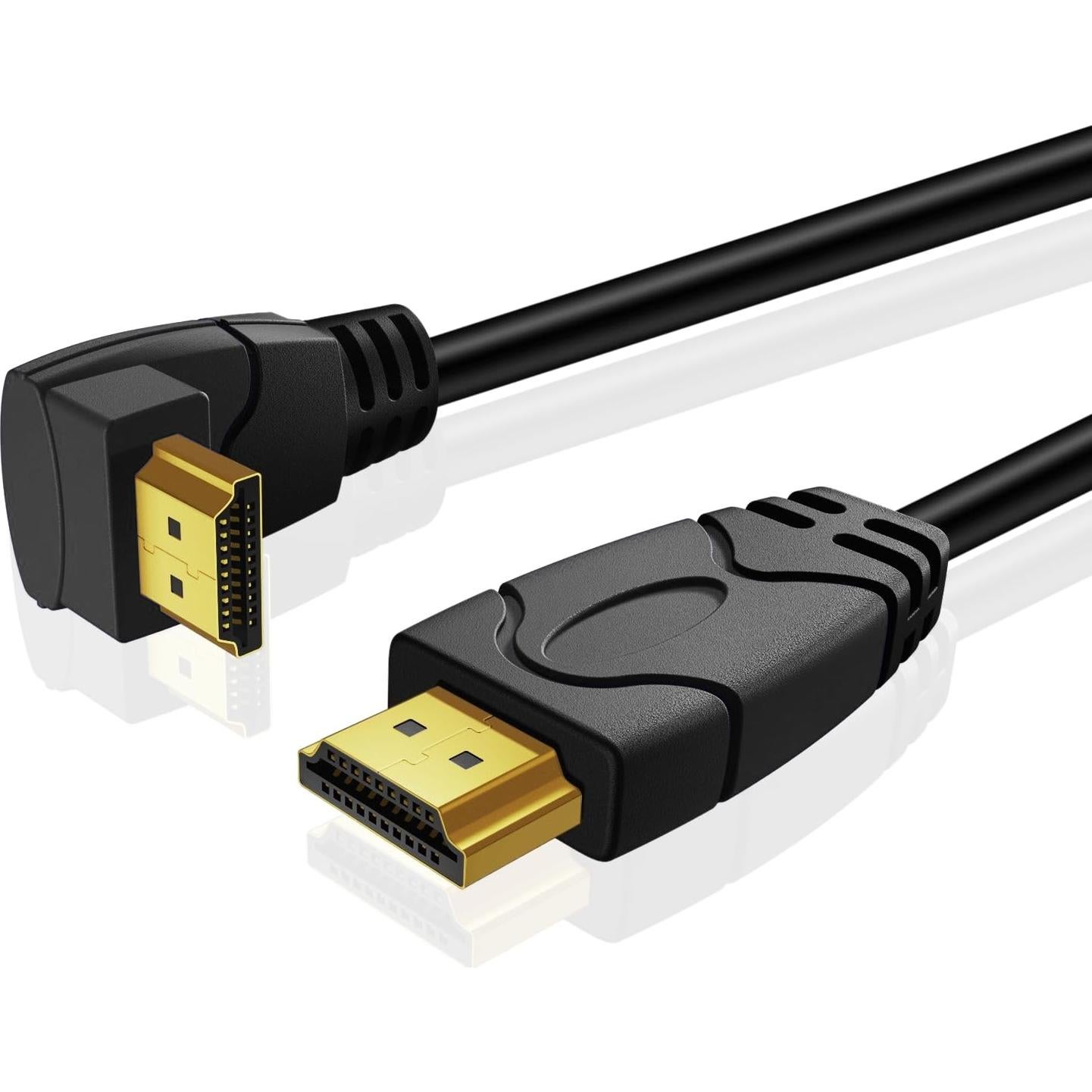 Cable HDMI TNP 4K Ángulo Derecho 0.91m Alta Velocidad 18Gbps