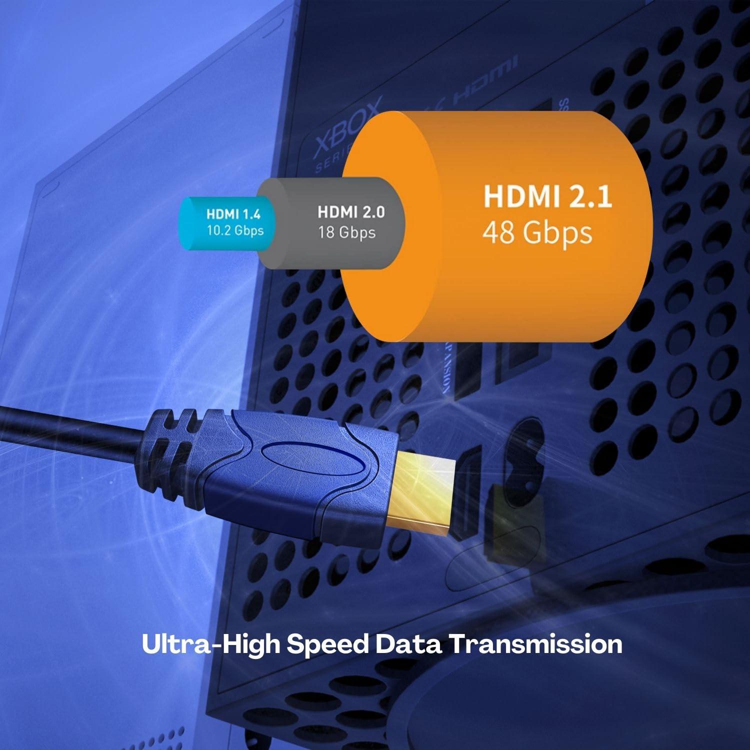 Cable HDMI TNP 4K Ángulo Derecho 0.91m Alta Velocidad 18Gbps