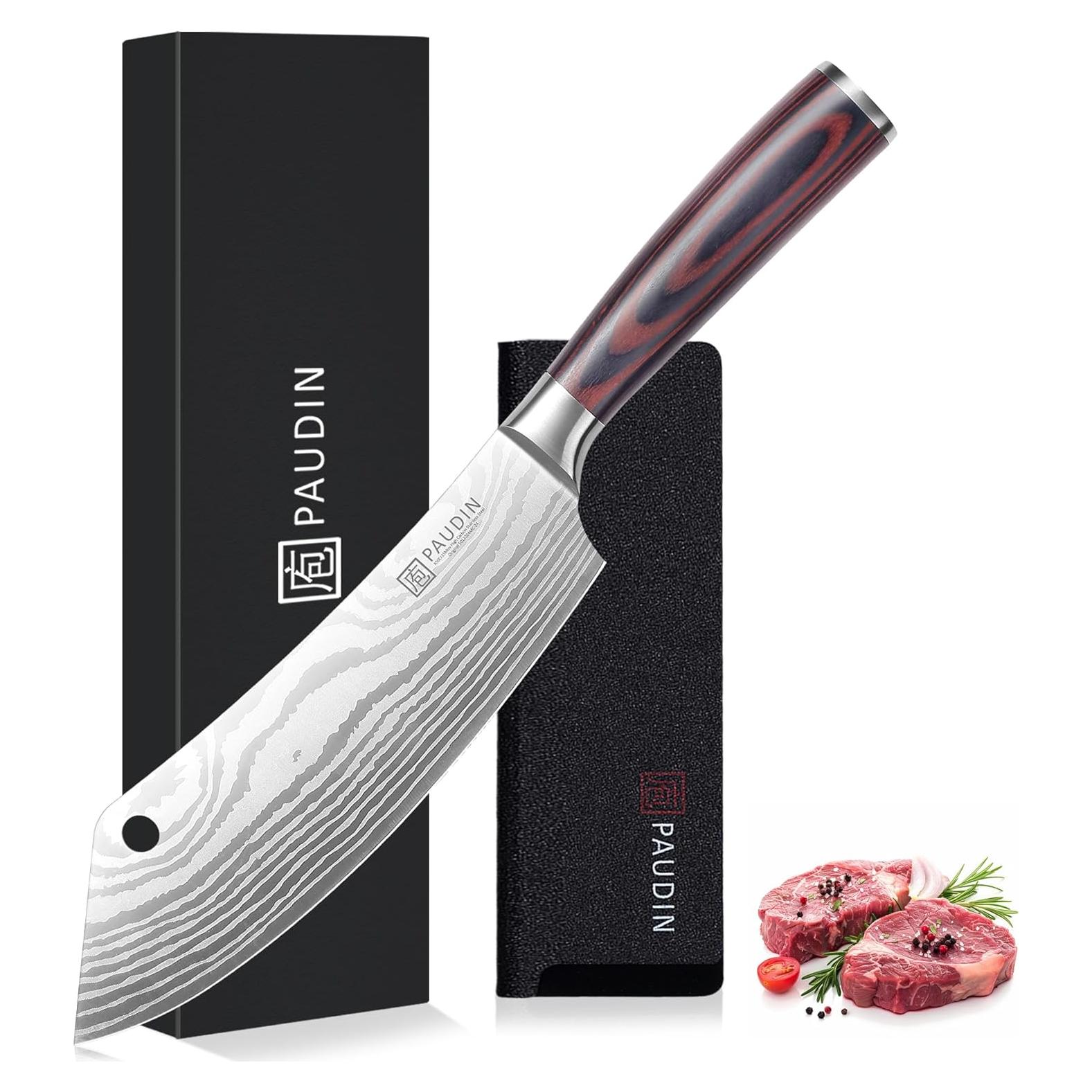 Cuchillo de Carnicero PAUDIN 20.32 cm Acero Inoxidable Mango Madera