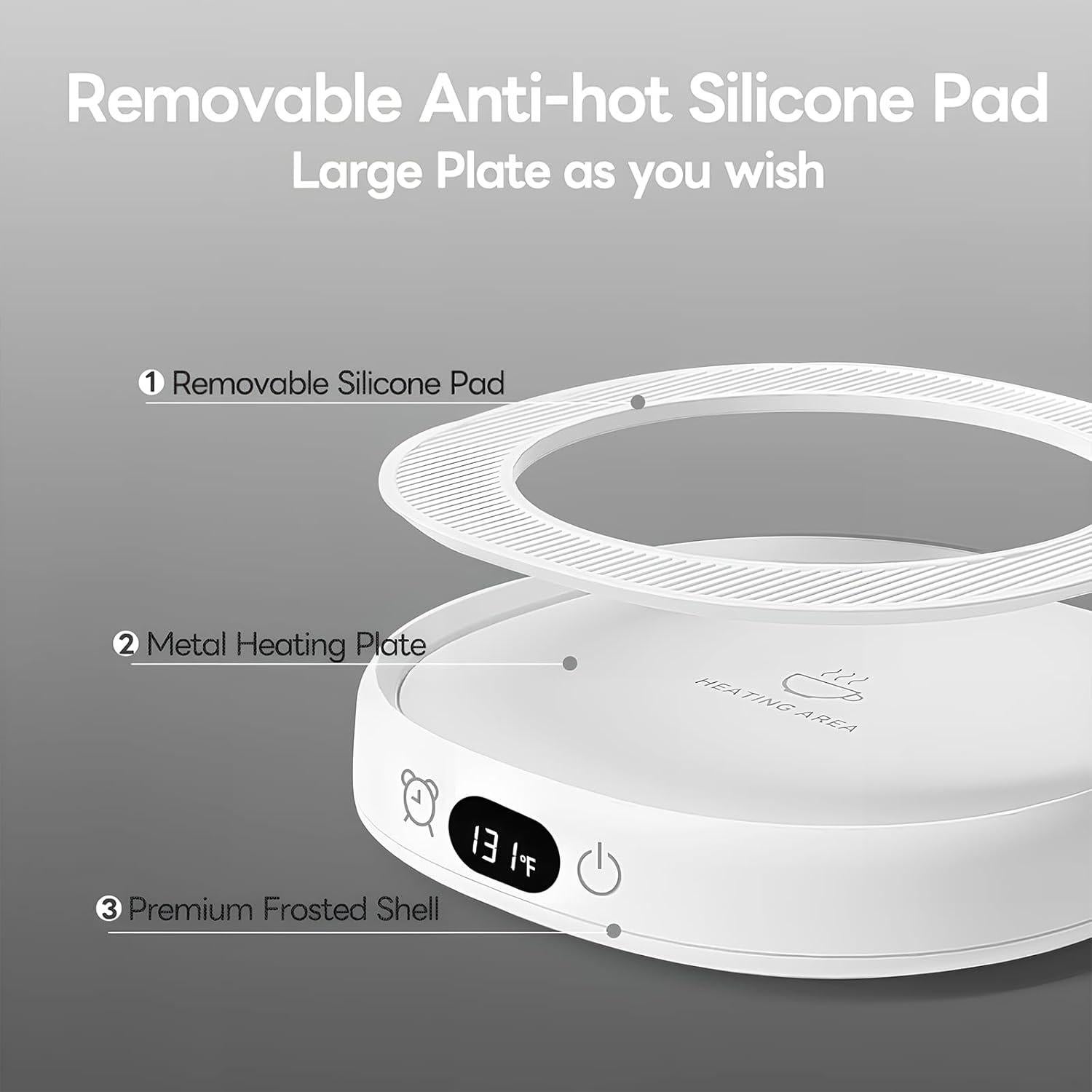 Calentador de Taza ZIHHO 28W 3 Temperaturas Negro/Rosa