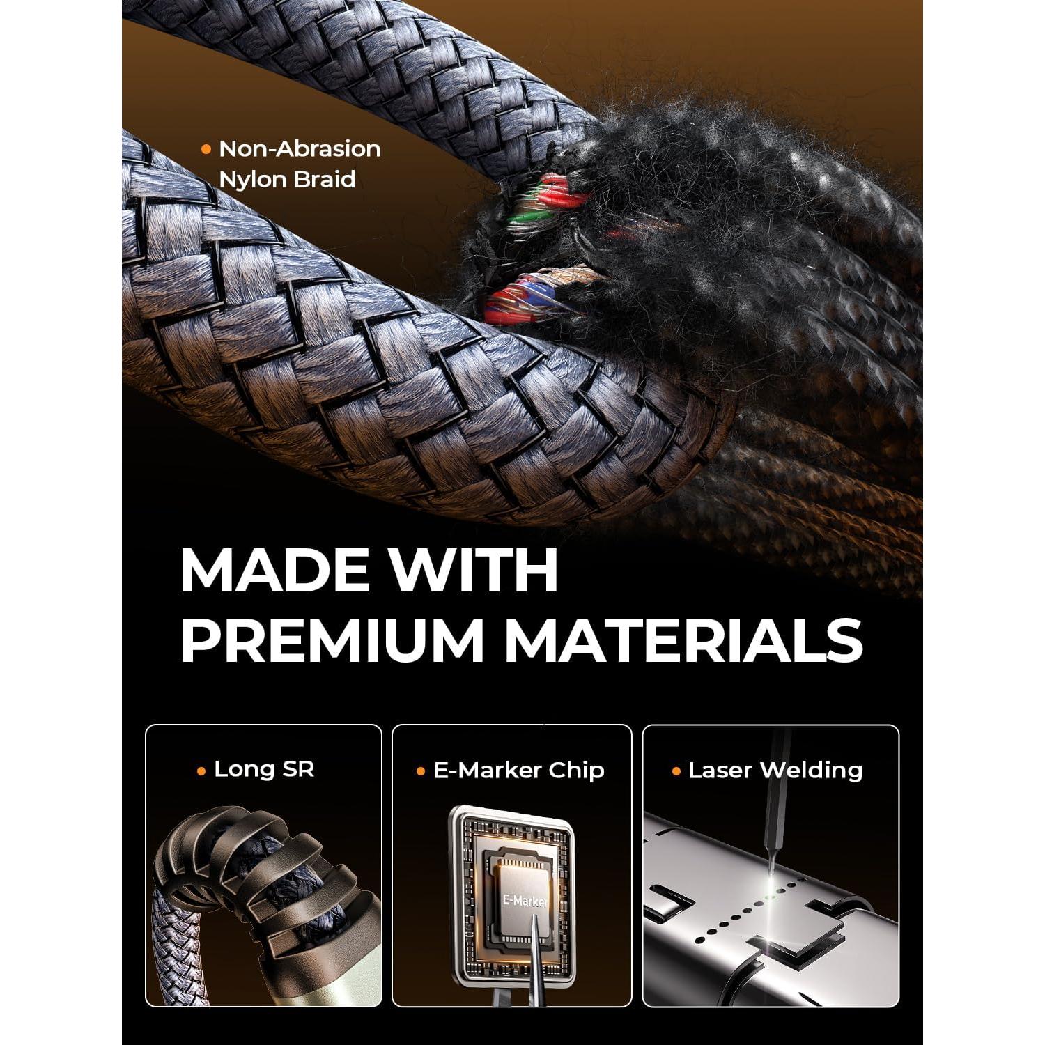 Cable de Extensión USB C AINOPE 2M 20Gbps 240W 4K Gris