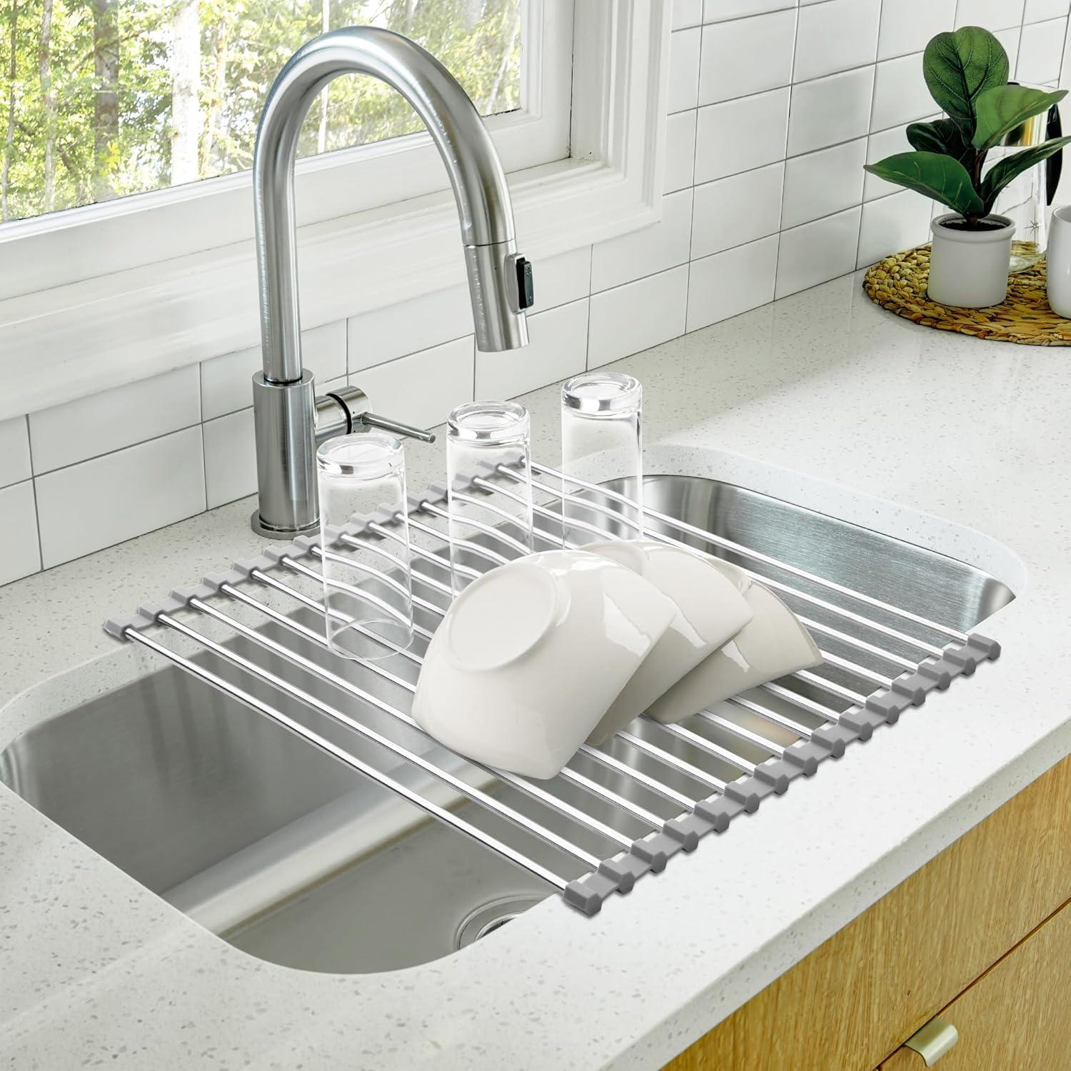 Estante de Secado de Platos Zulay Kitchen 44.5x30.5cm Gris