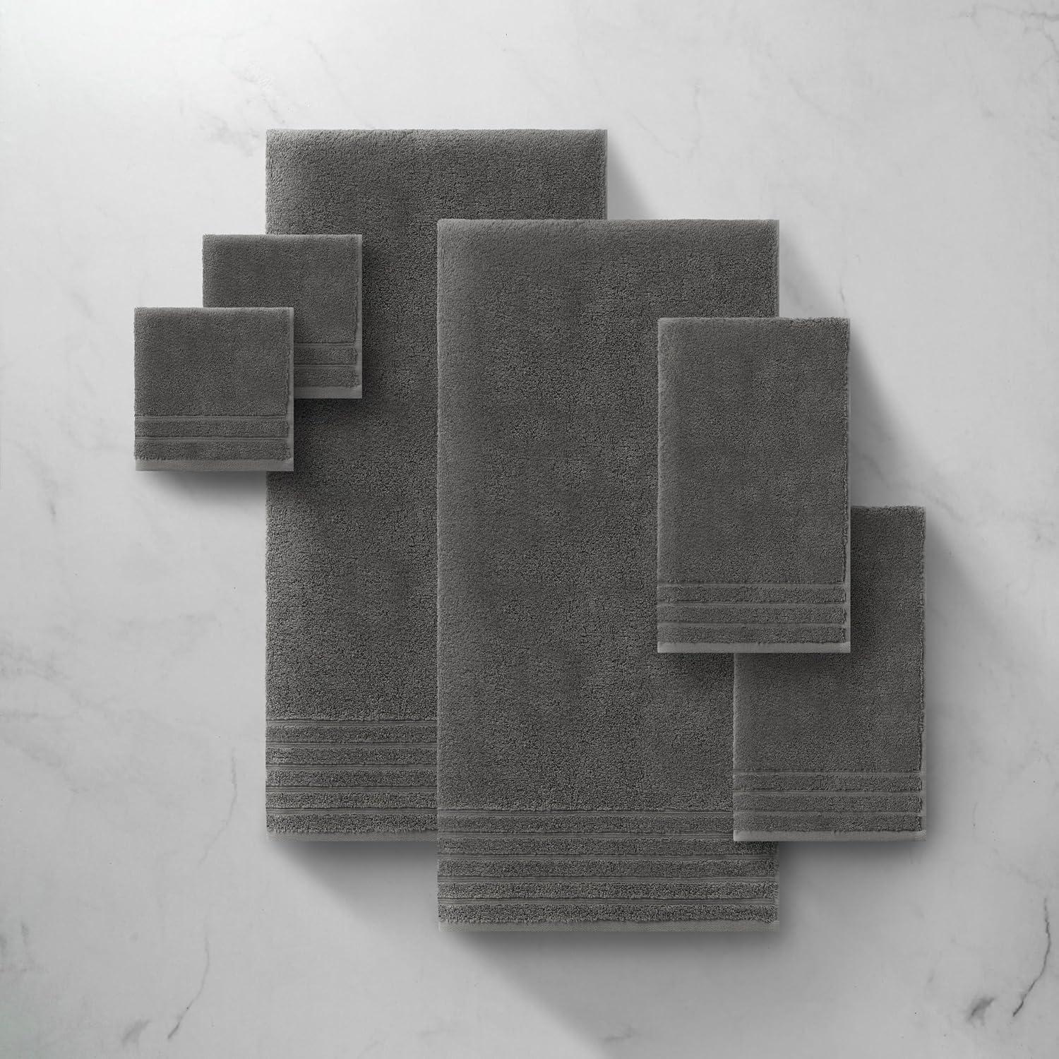Juego de Toallas de Lujo 100% Algodón Turco Black & White 6 Piezas