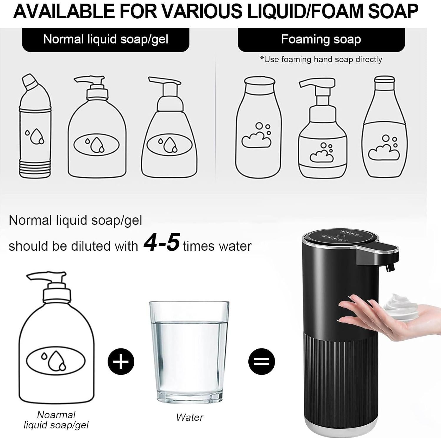 Dispensador Automático de Jabón Espumoso Foyucool 360ml USB-C