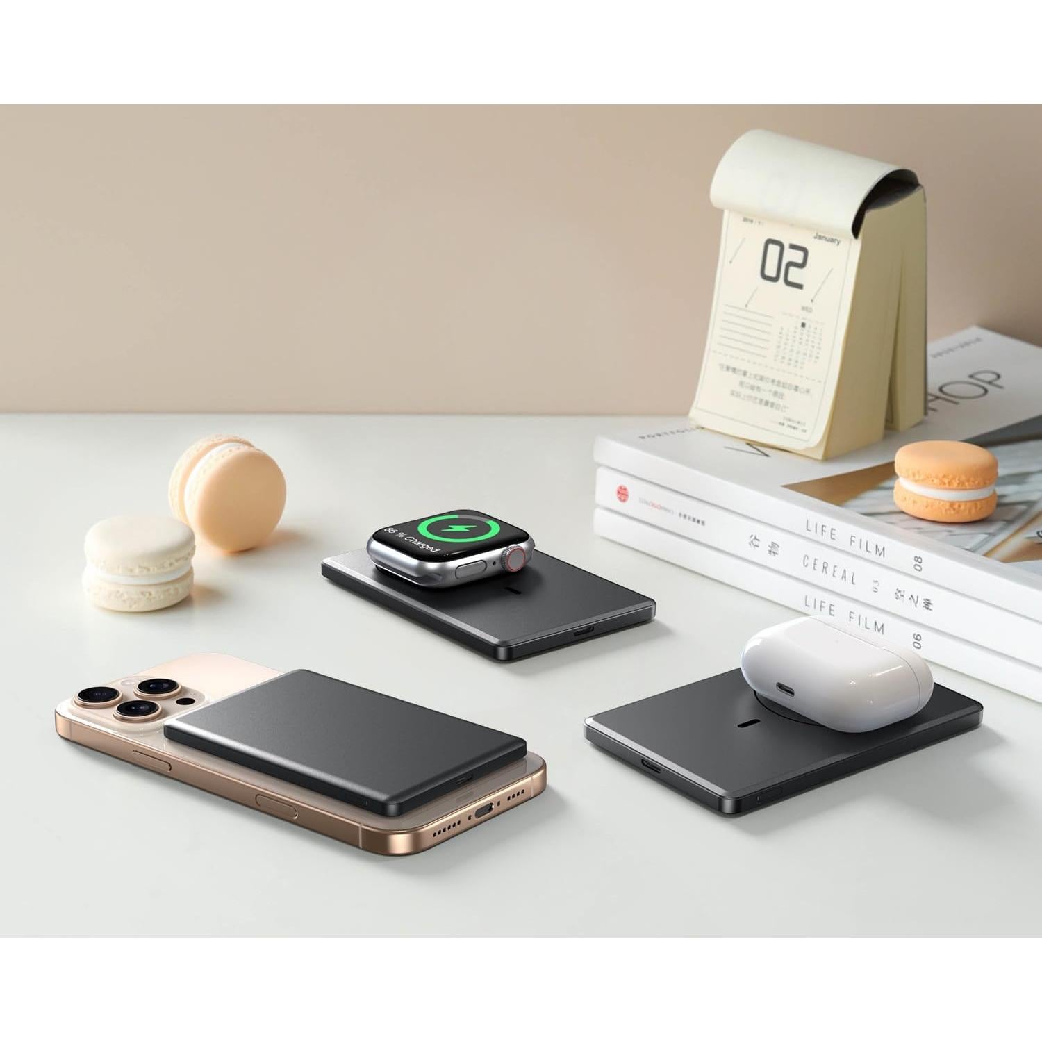 Cargador Portátil Magnético 5000mAh Inalámbrico USB-C Negro