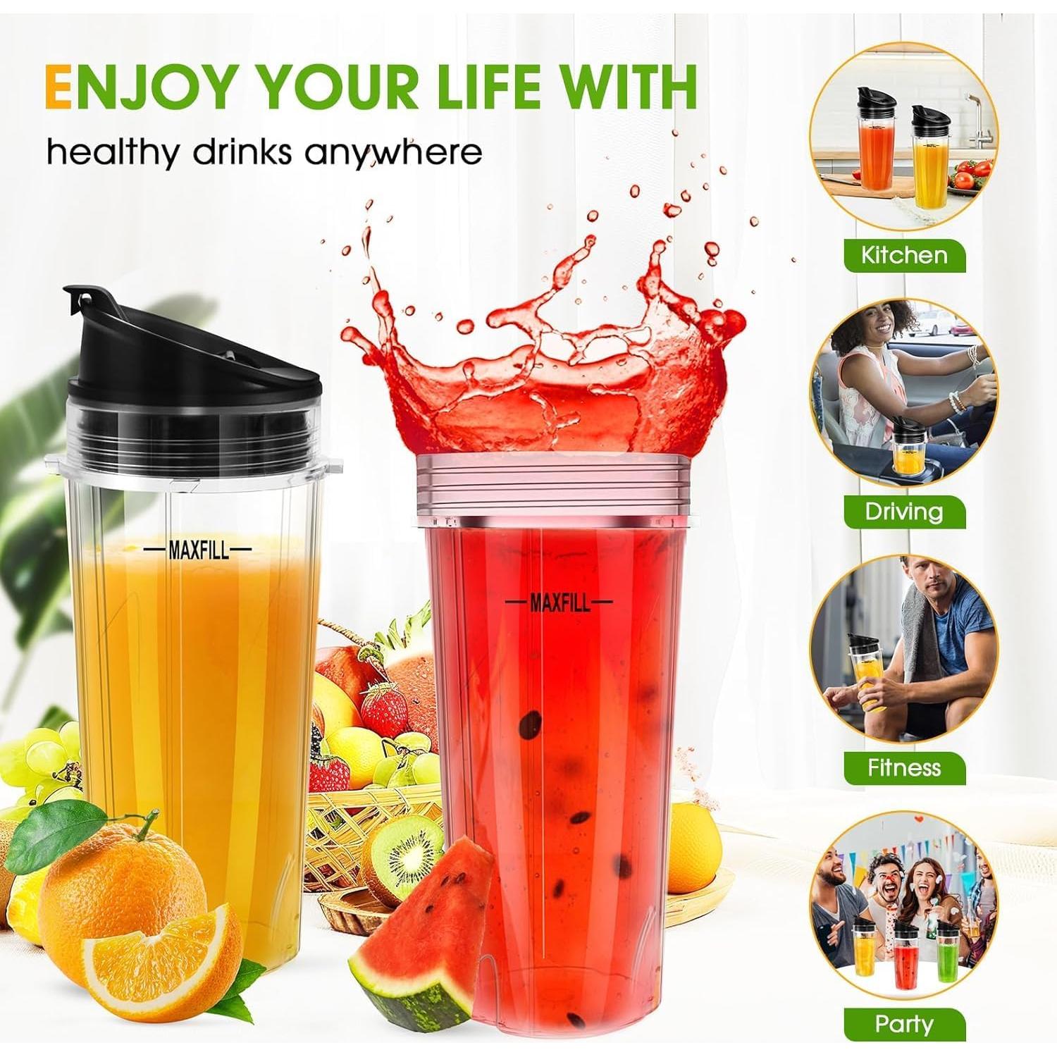 Tazas de Reemplazo 16oz para Licuadora Ninja UBYNID - Paquete de 3