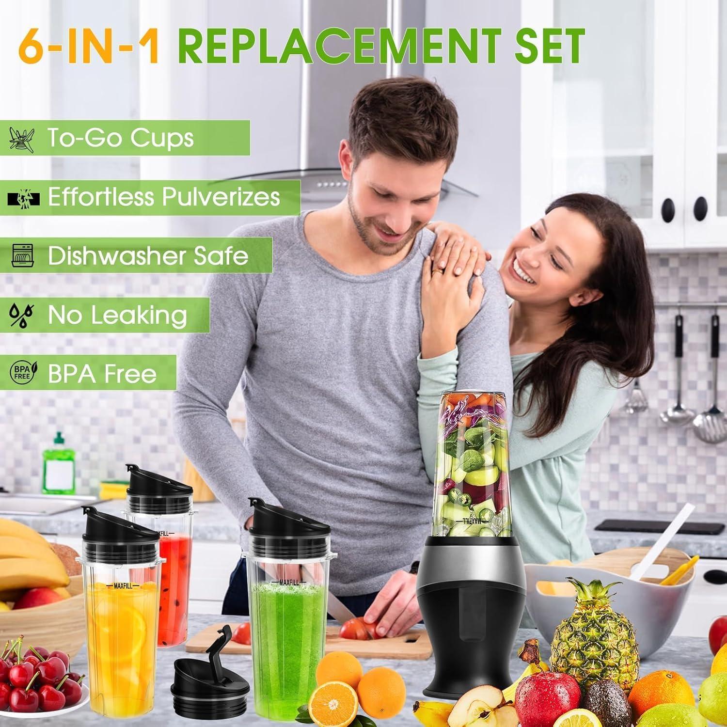 Tazas de Reemplazo 16oz para Licuadora Ninja UBYNID - Paquete de 3