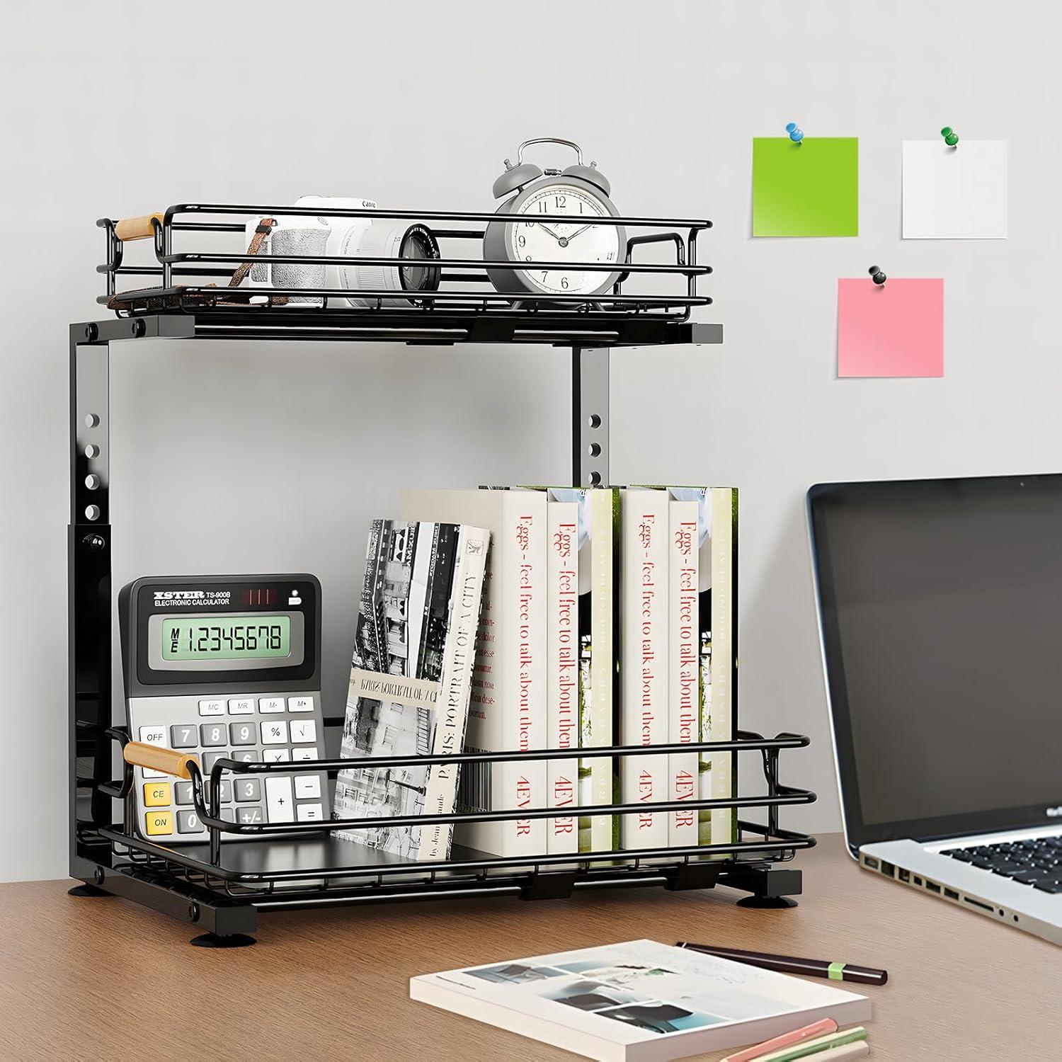 Organizador Bajo Fregadero JYPS 2 Niveles Ajustable Negro