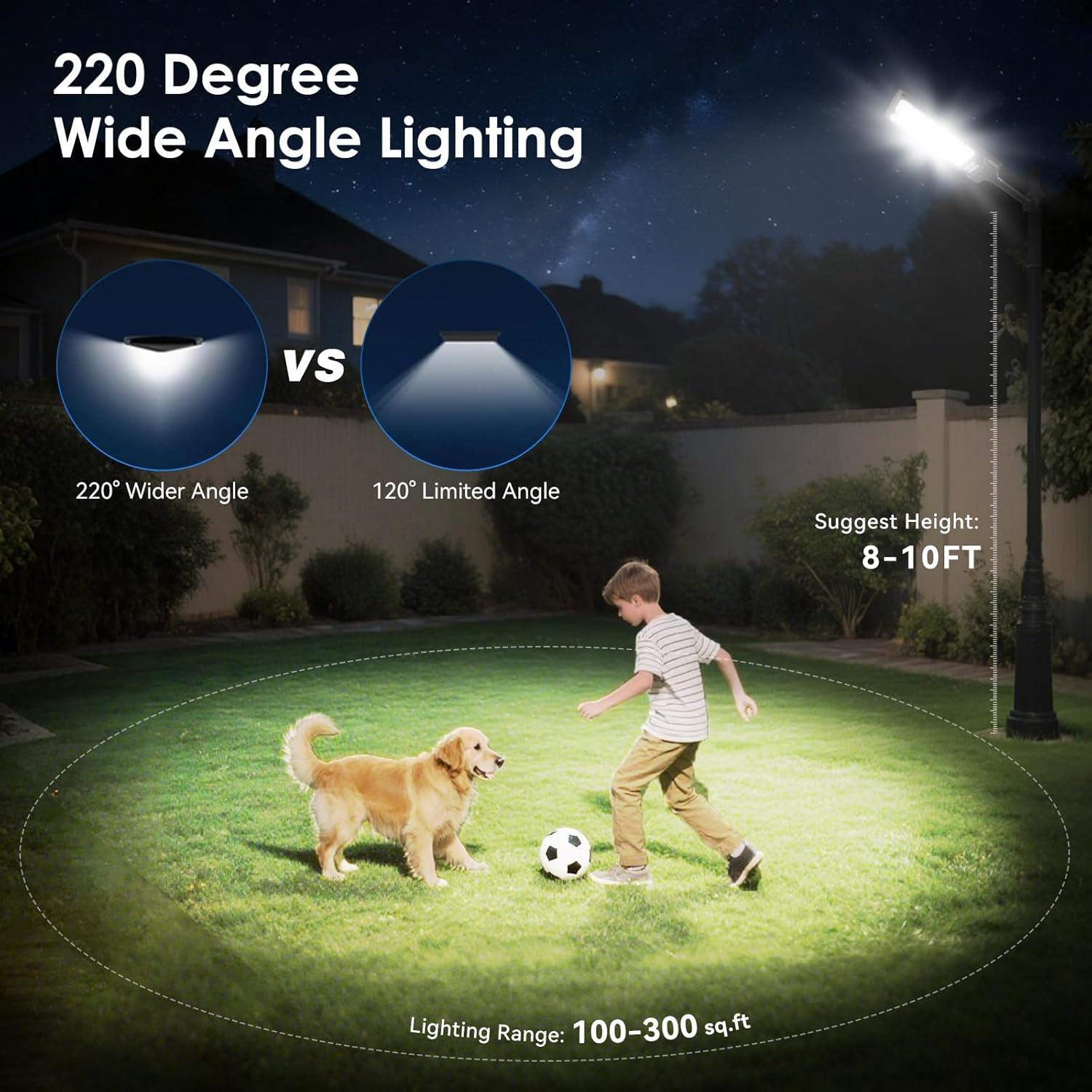 Paquete de 2 Luces Solares de Calle CNOIJUTS 13000LM IP65