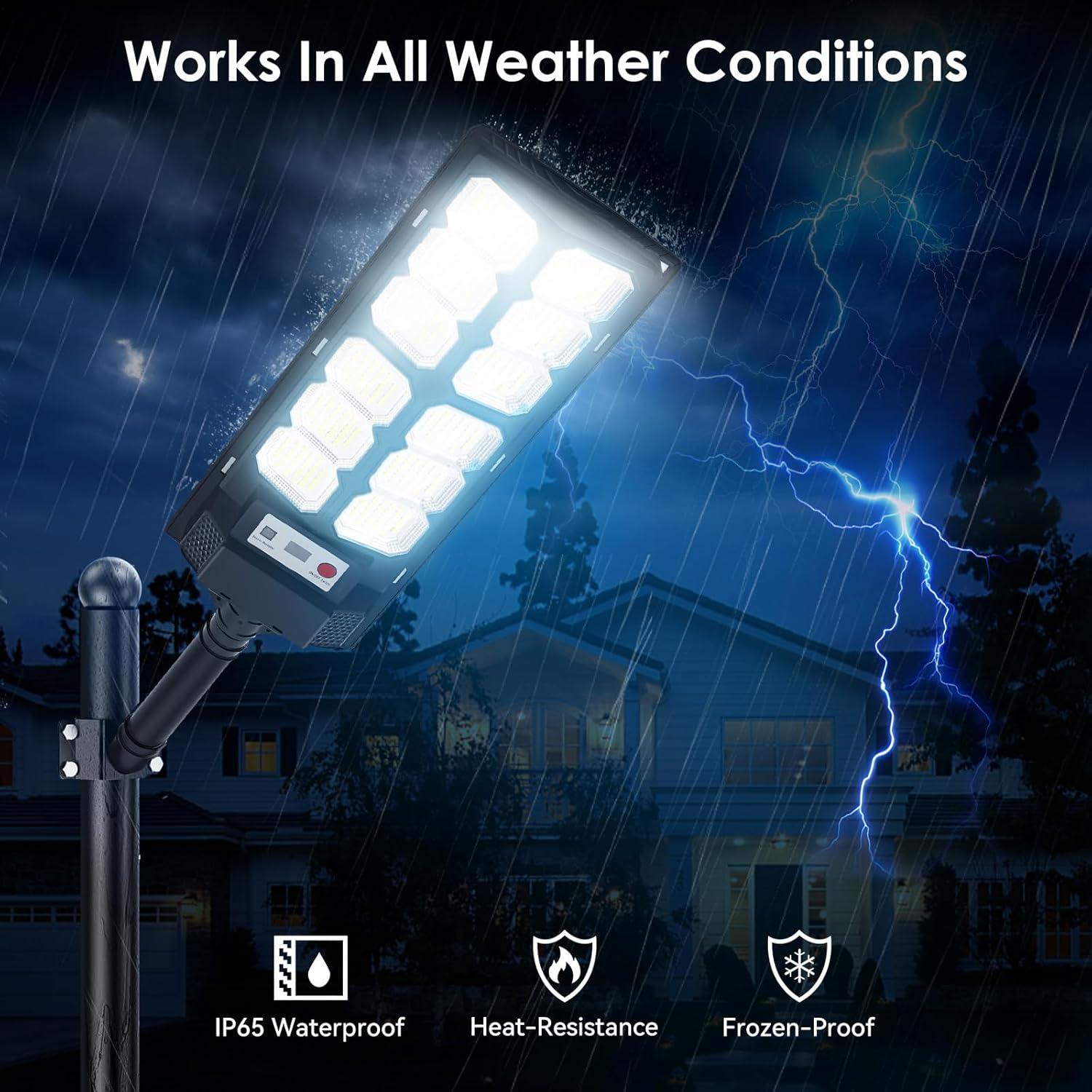 Paquete de 2 Luces Solares de Calle CNOIJUTS 13000LM IP65
