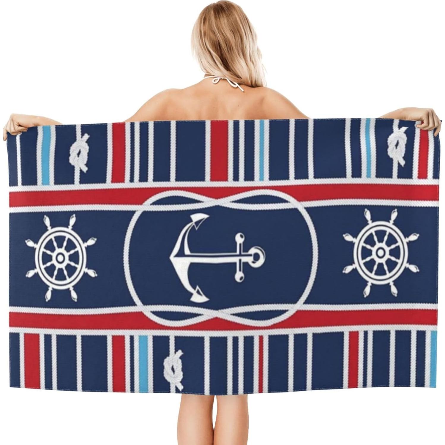 Toalla de Playa LMKLOP Microfibra Secado Rápido 101.6x177.8cm