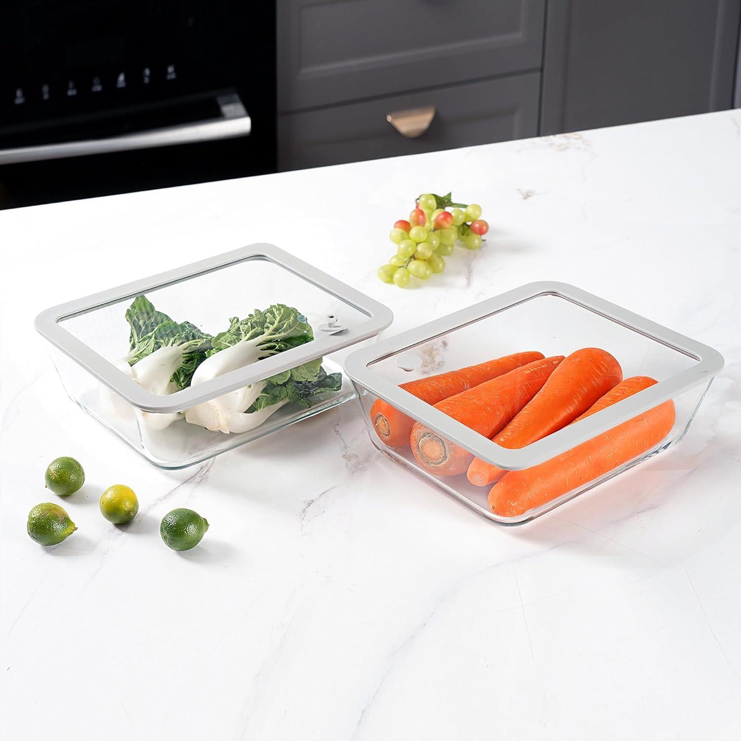 Contenedores de Comida de Vidrio EcoEvo 2.6L Herméticos