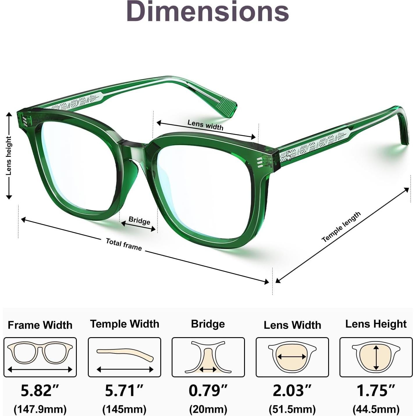 Gafas Cuadradas VISOONE Noe Antirreflejo Bloqueo Luz Azul