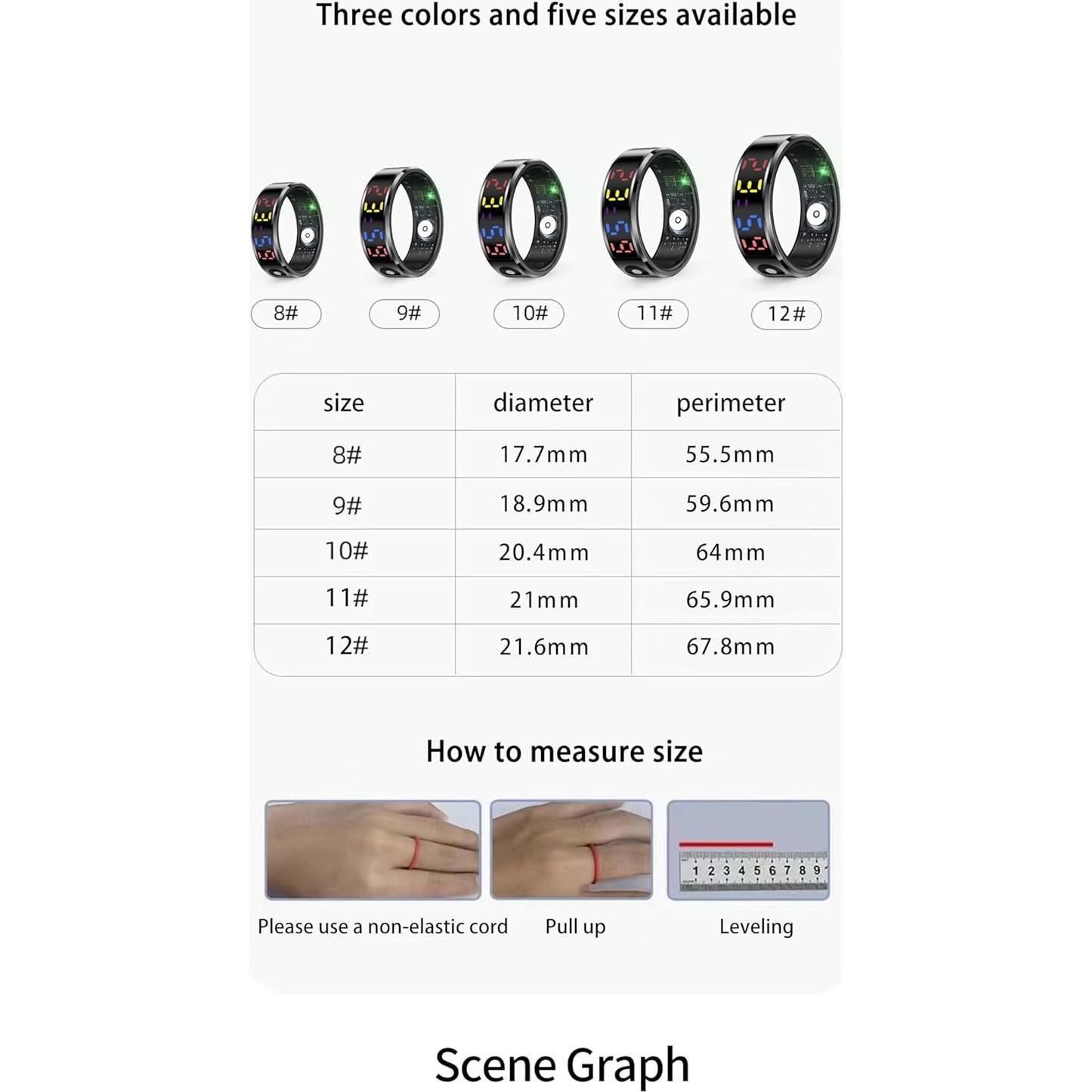 Anillo Inteligente R12 de Fitness Impermeable 5ATM - H12