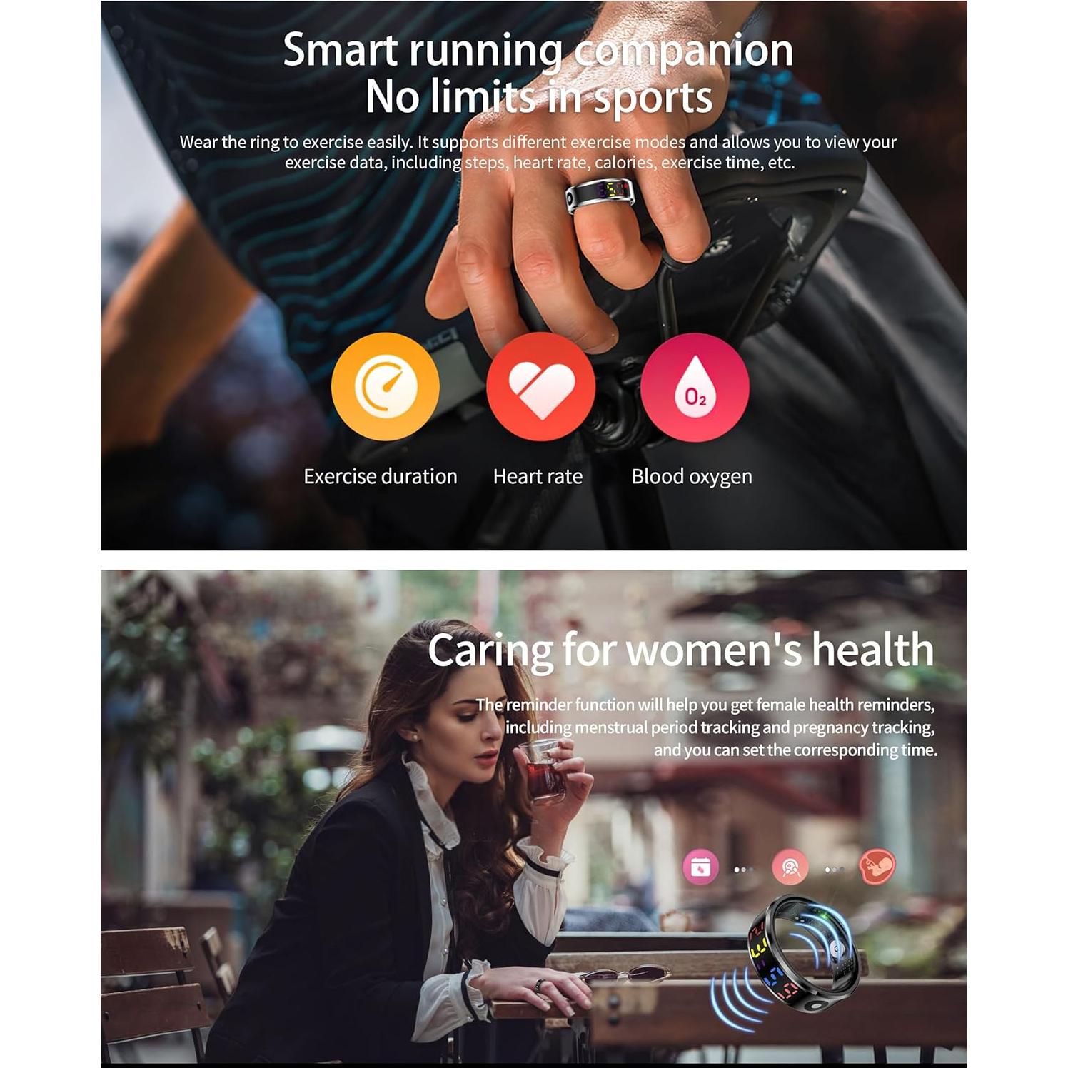 Anillo Inteligente R12 de Fitness Impermeable 5ATM - H12